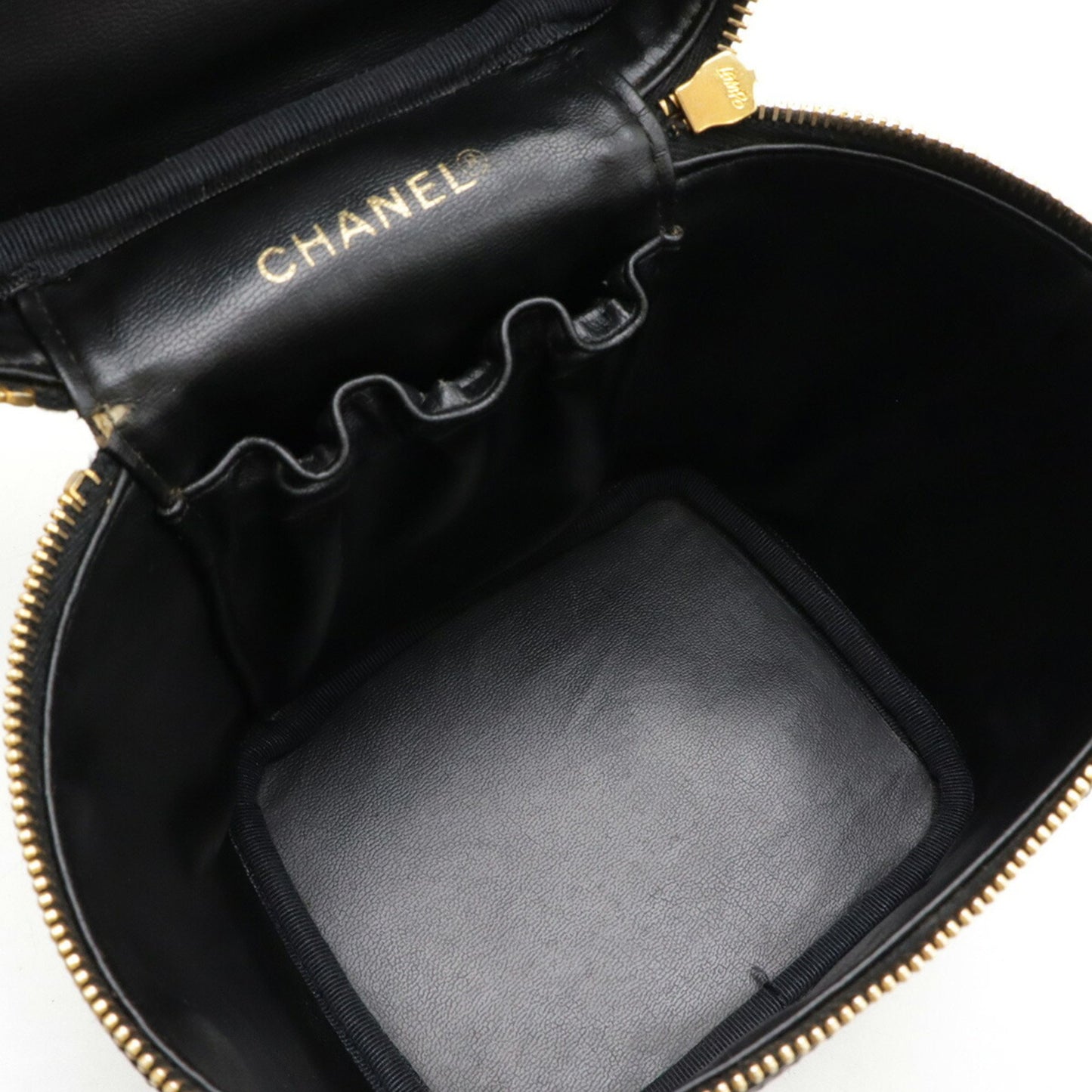 Chanel Vanity, Black, Leather, handbag