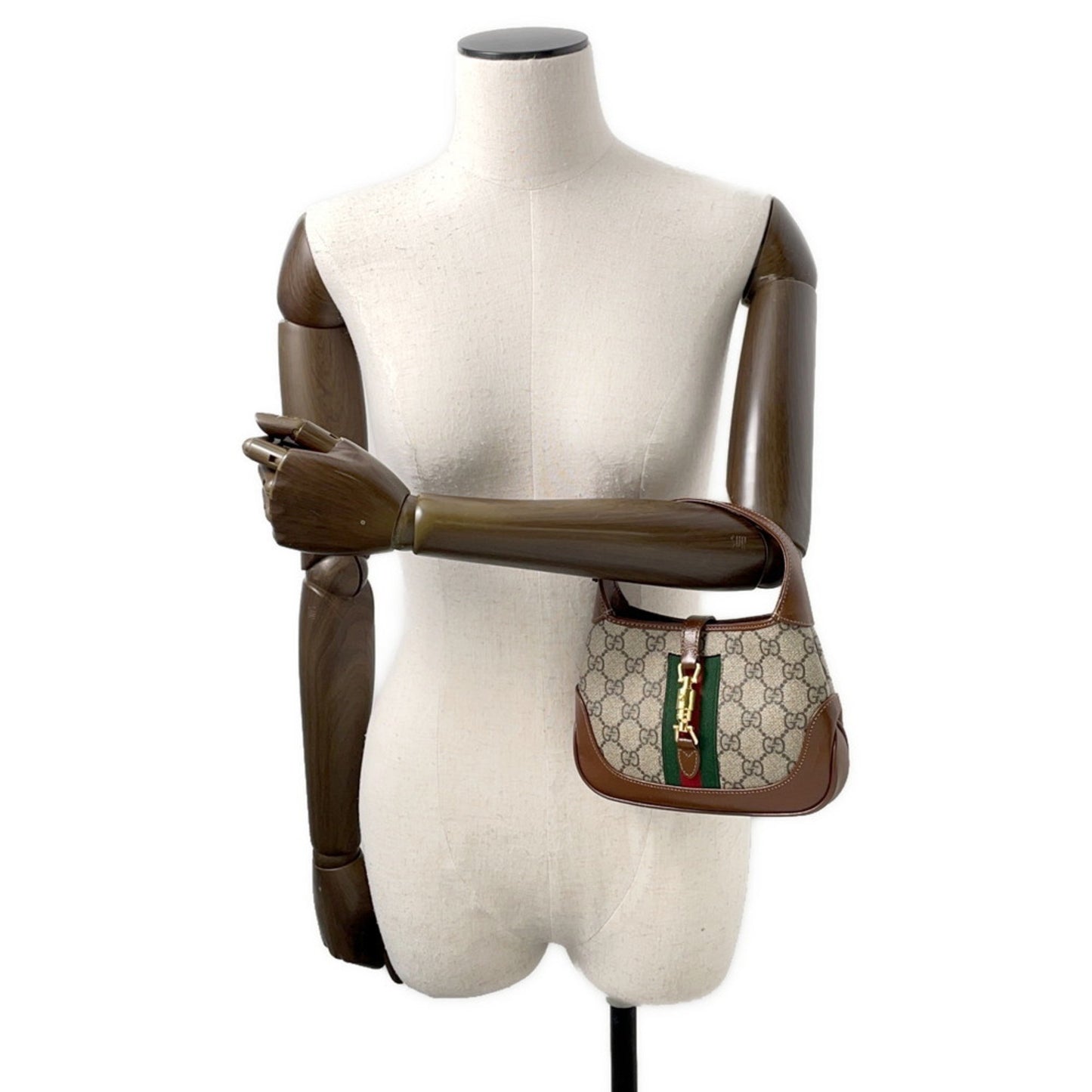 Gucci Jackie, Beige, Canvas, handbag
