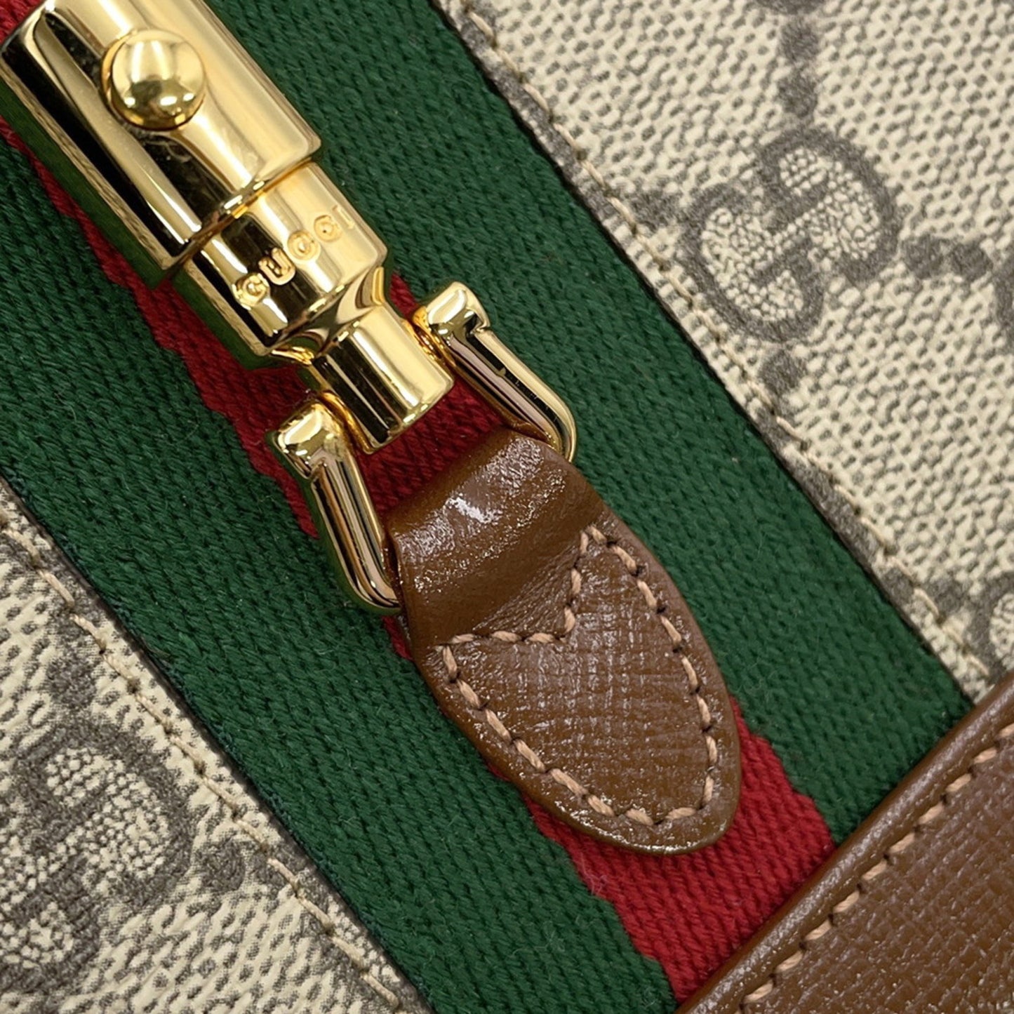 Gucci Jackie, Beige, Canvas, handbag