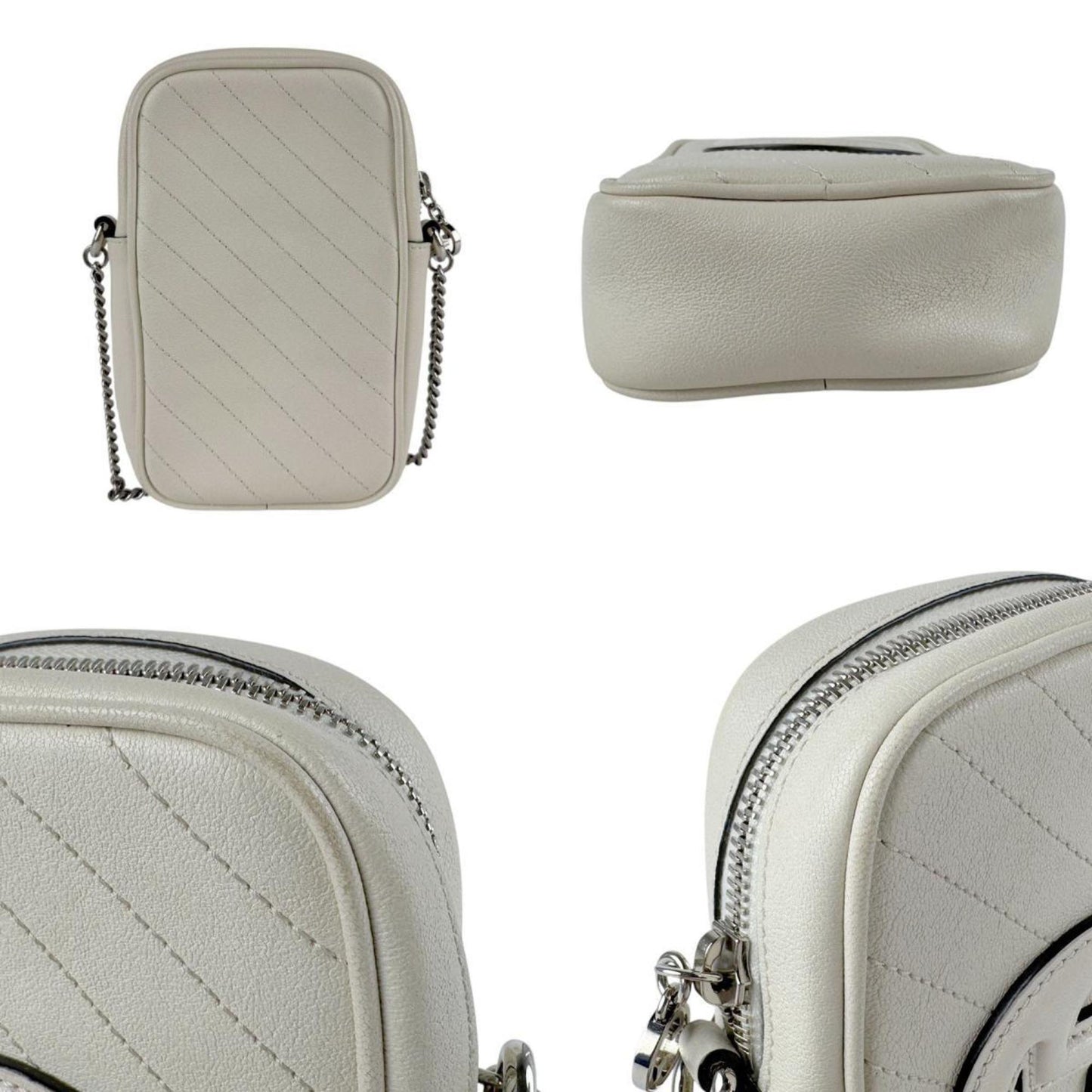 Gucci, White, Leather, shoulder