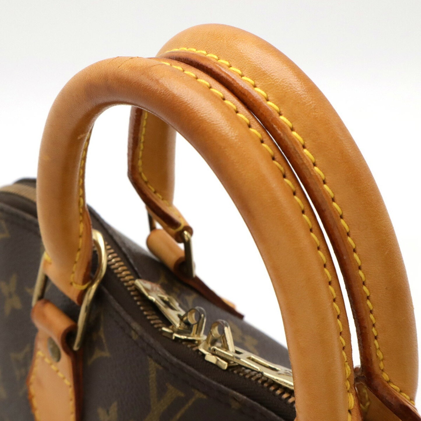 Louis Vuitton Alma, Brown, Canvas, handbag