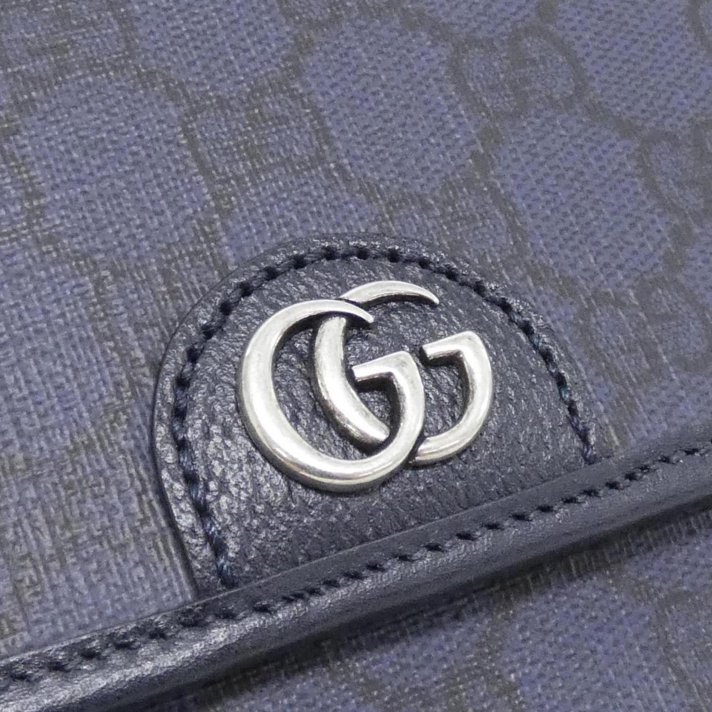 Gucci GG Marmont, Blue, Canvas, shoulder