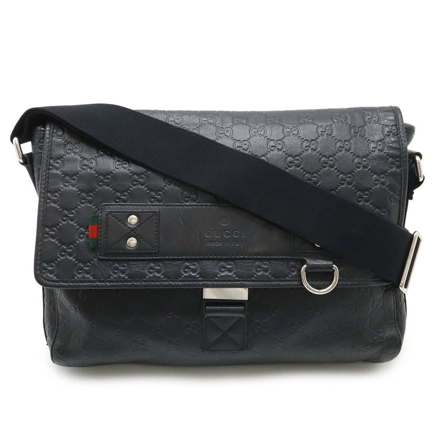Gucci Guccissima, Black, Leather, shoulder