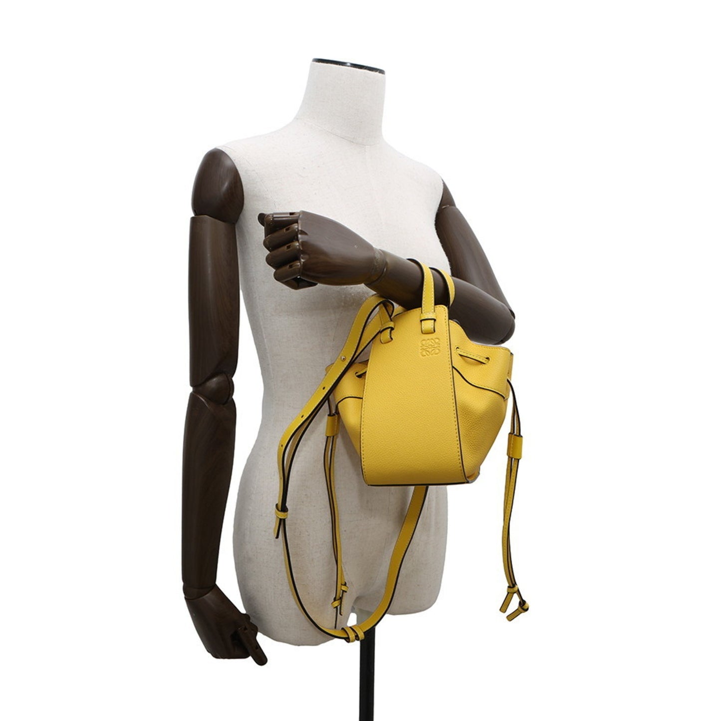 Loewe Hammock, Yellow, Leather, handbag