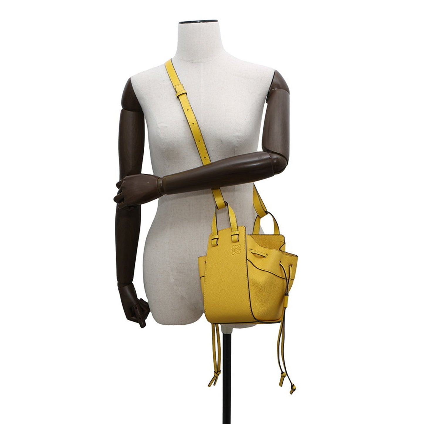 Loewe Hammock, Yellow, Leather, handbag