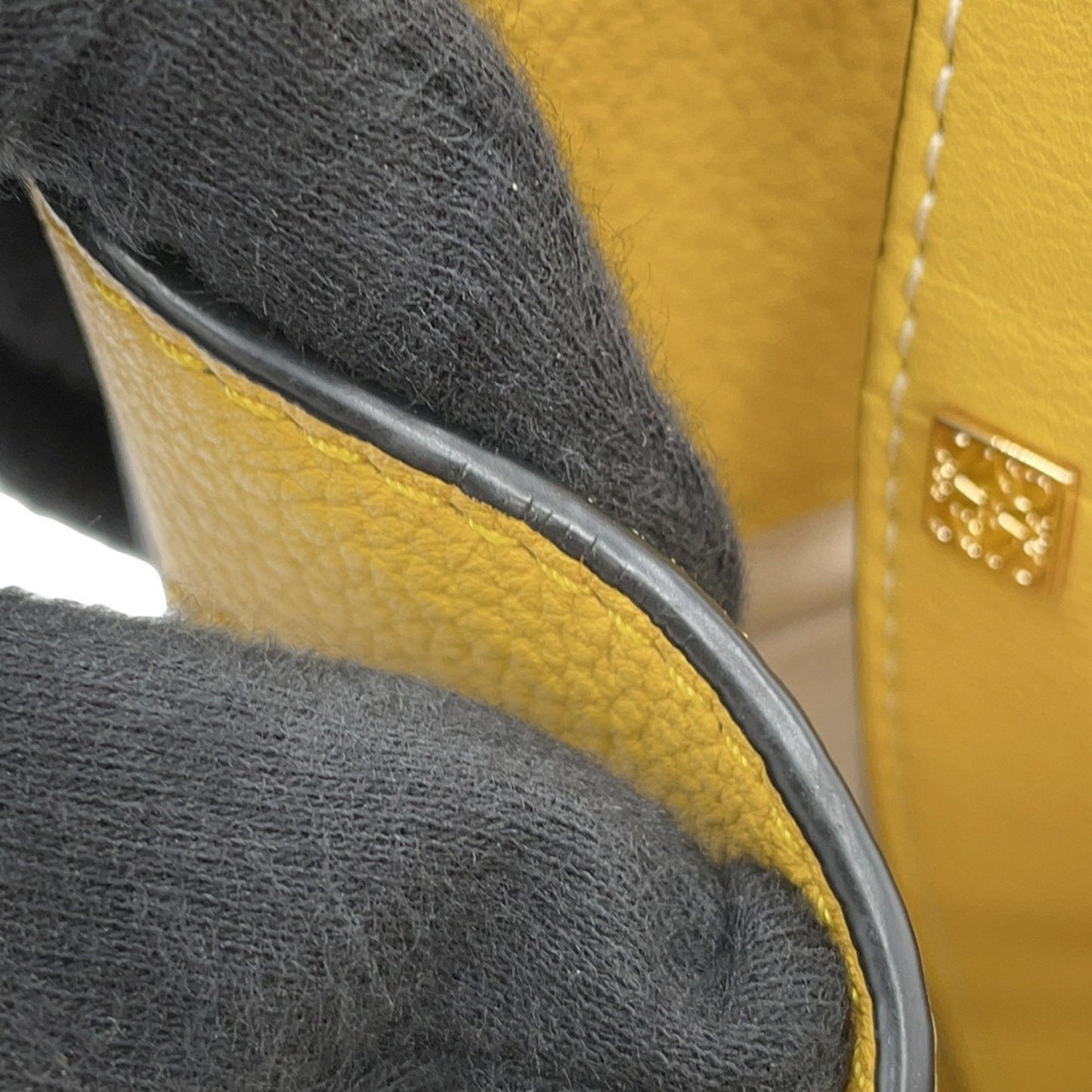 Loewe Hammock, Yellow, Leather, handbag