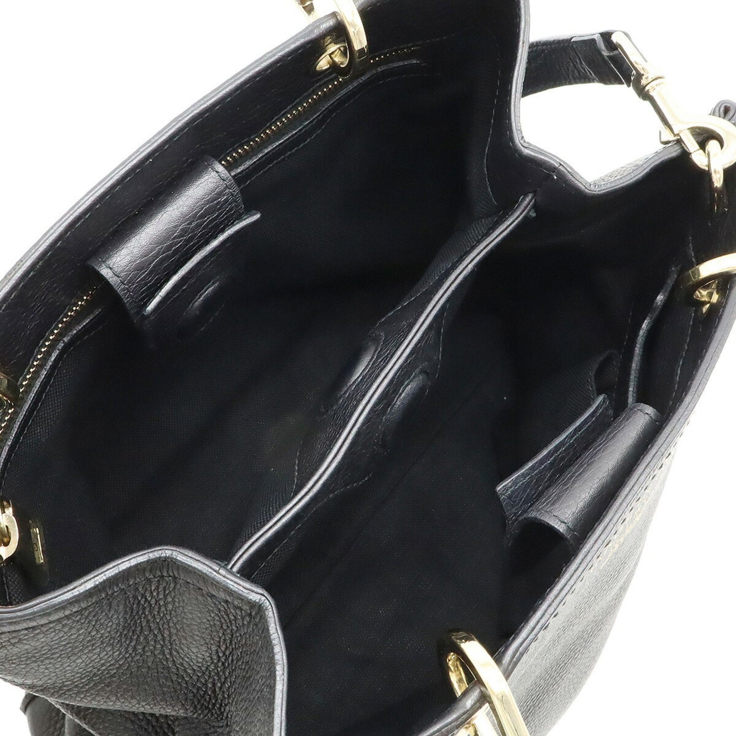 Gucci Bamboo, Black, Leather, handbag