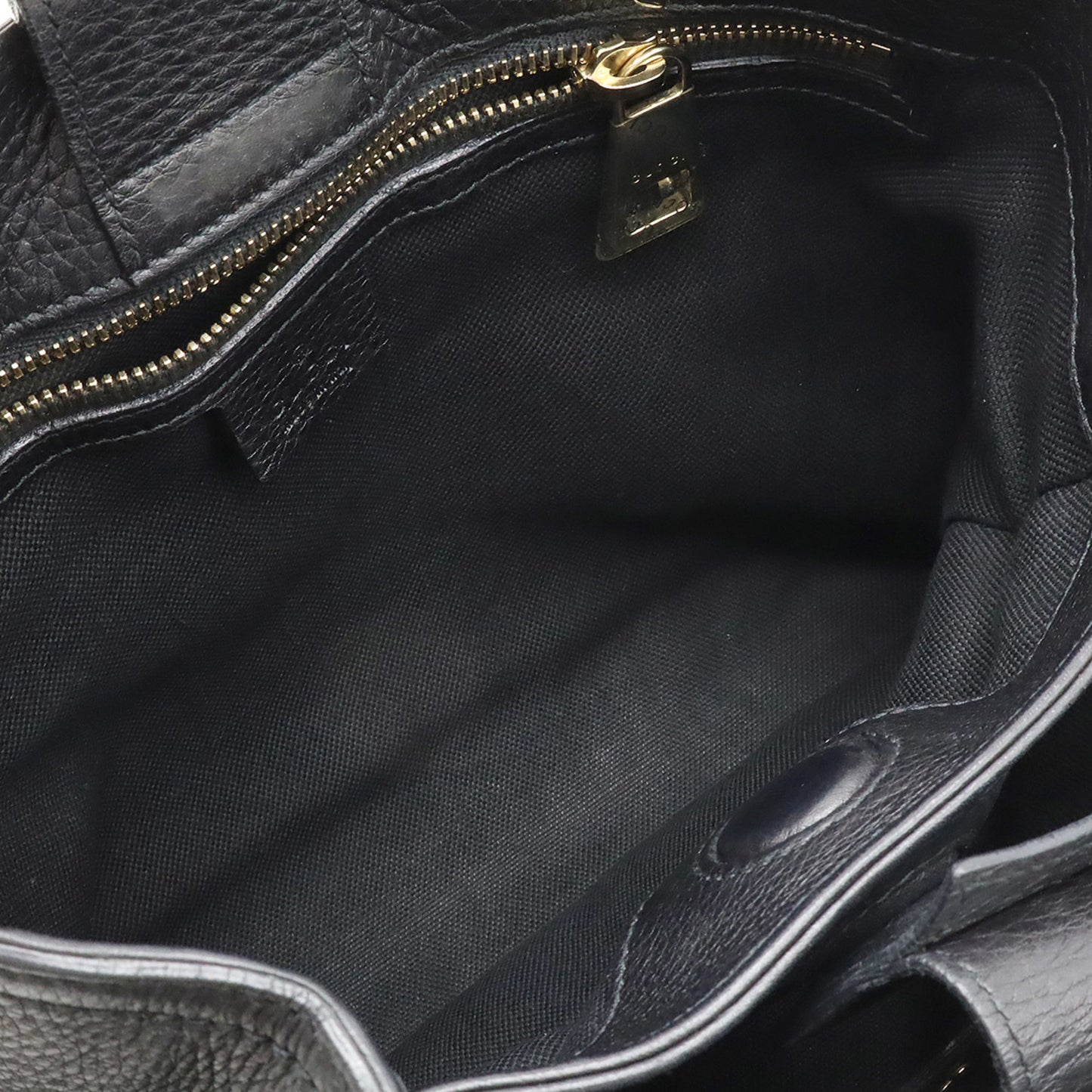 Gucci Bamboo, Black, Leather, handbag