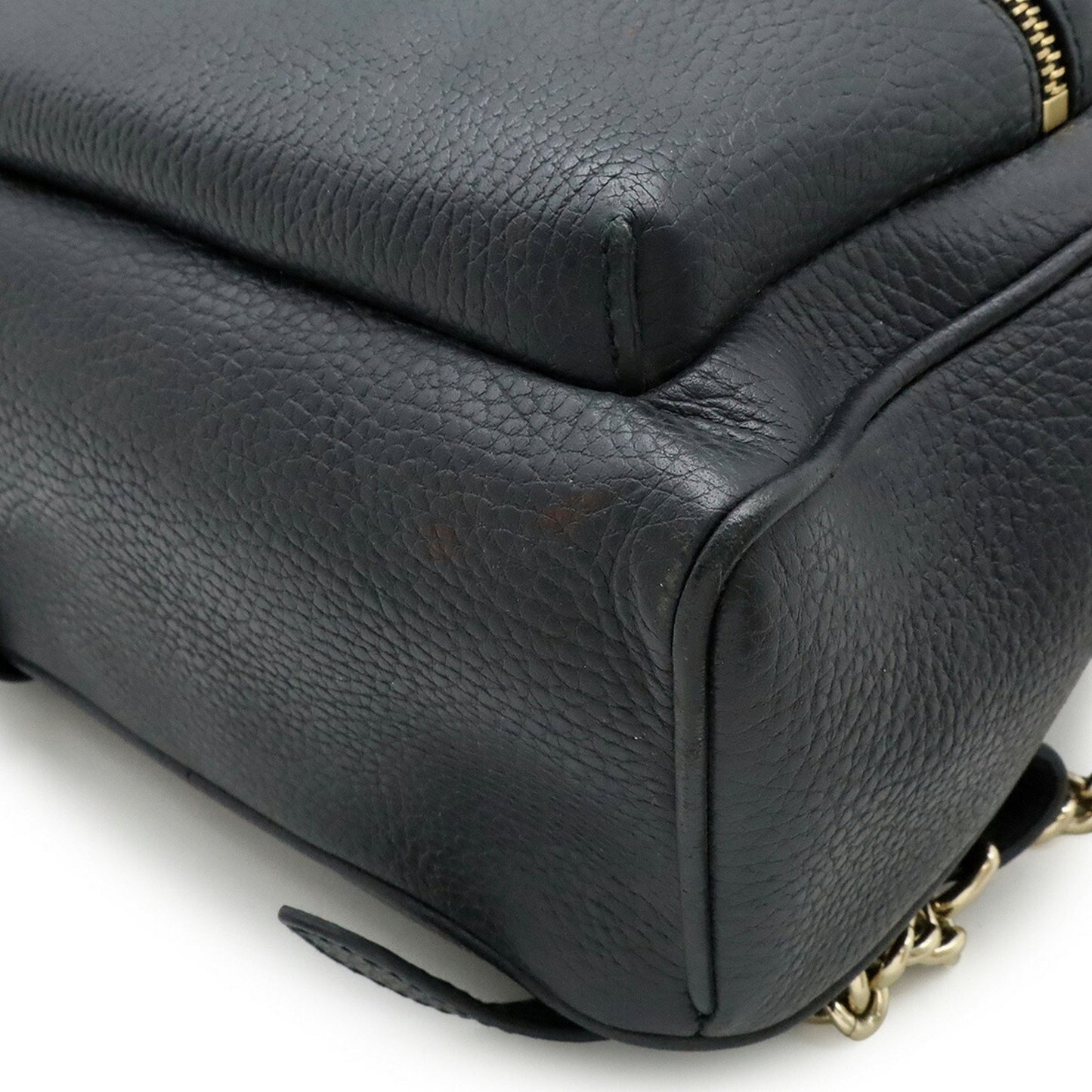 Gucci Soho, Black, Leather, backpack