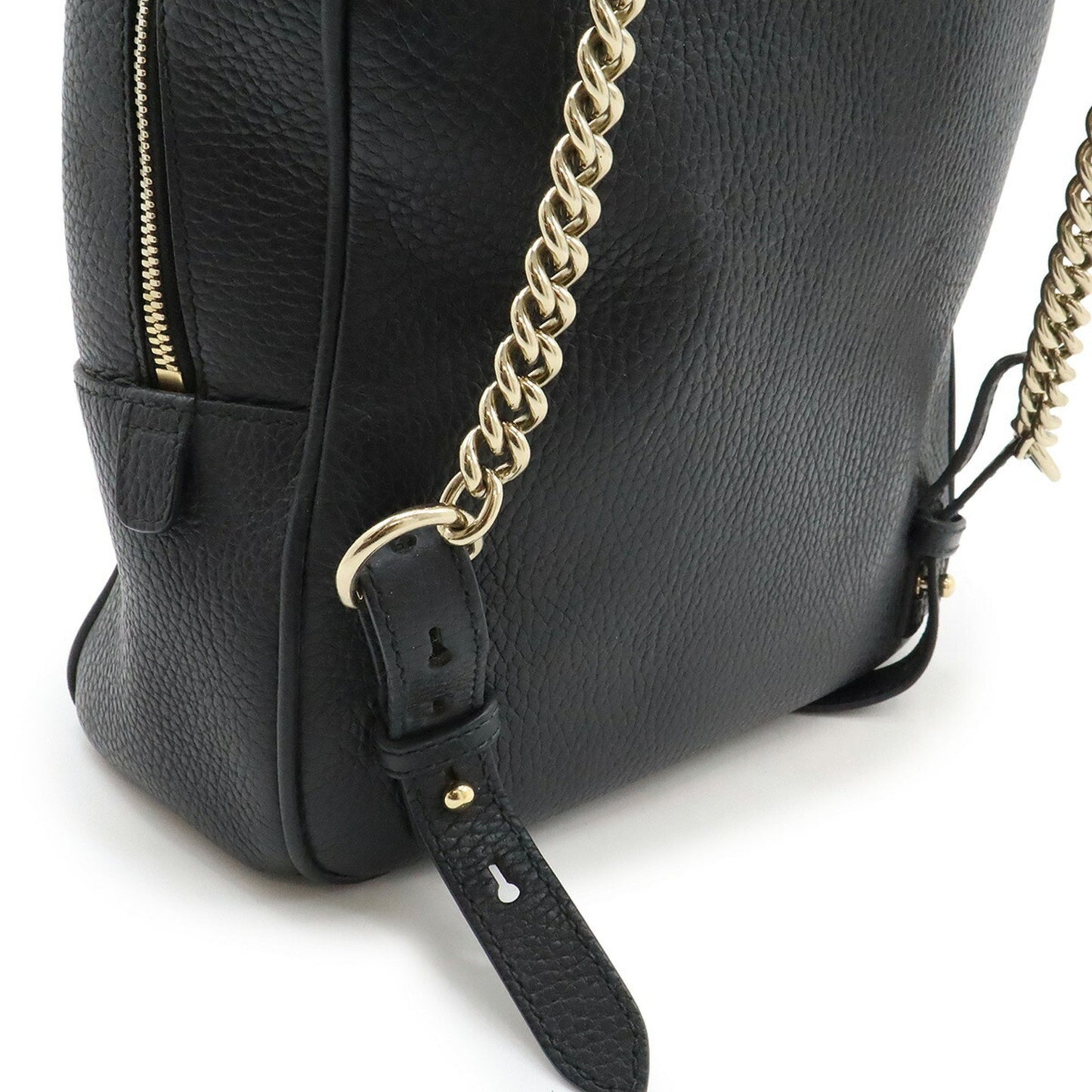 Gucci Soho, Black, Leather, backpack