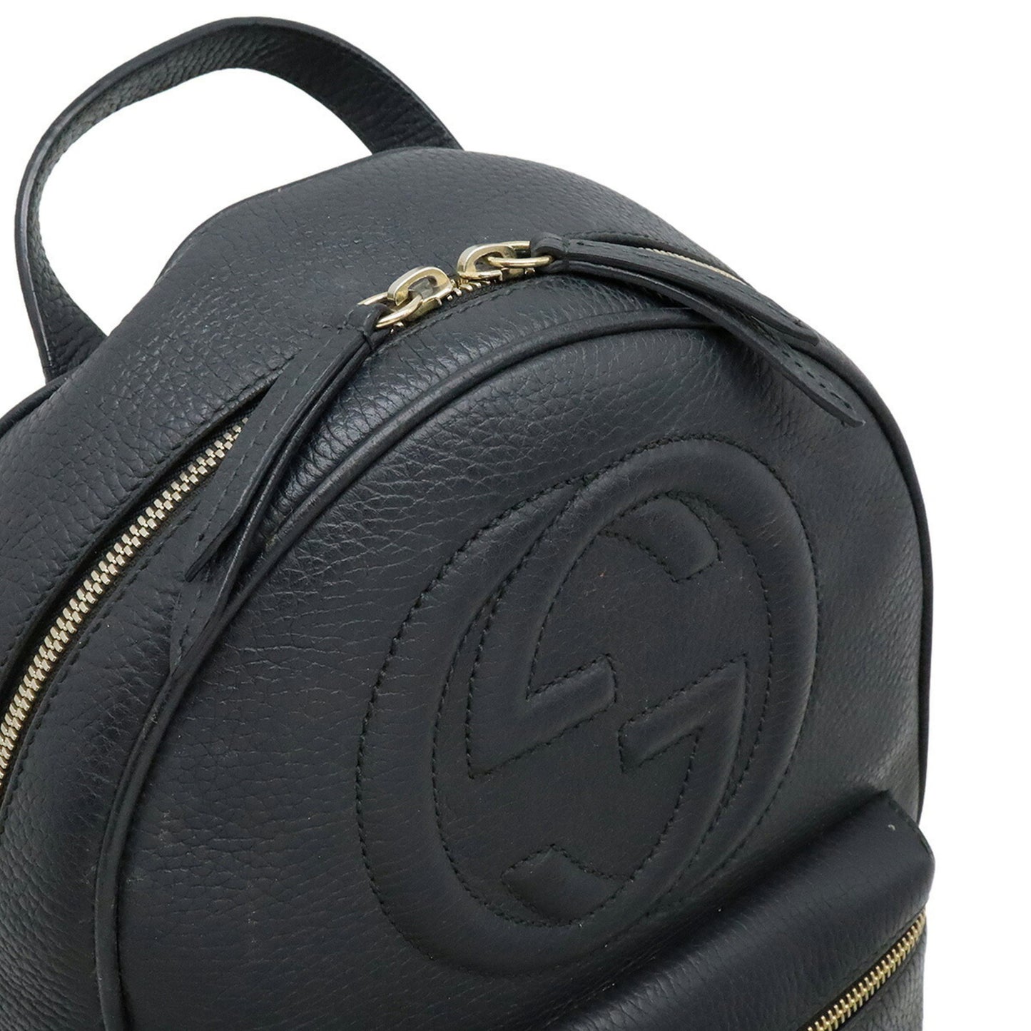 Gucci Soho, Black, Leather, backpack