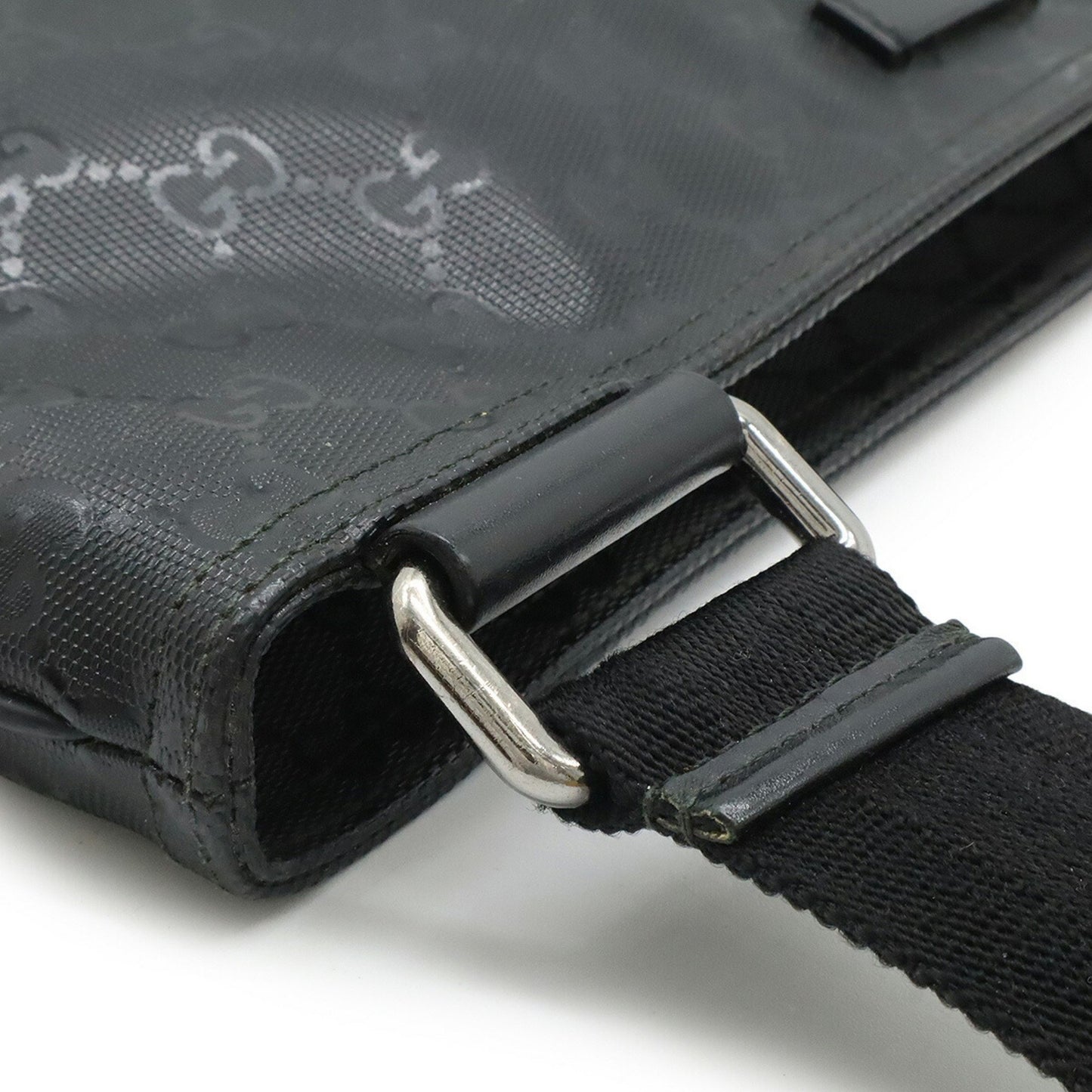 Gucci GG Imprimé, Black, Canvas, shoulder