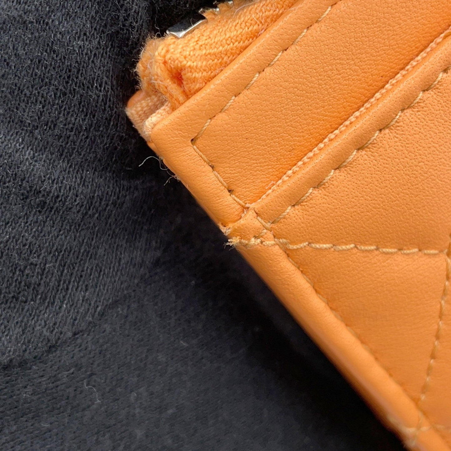 Chanel Cc, Orange, Leather, wallet
