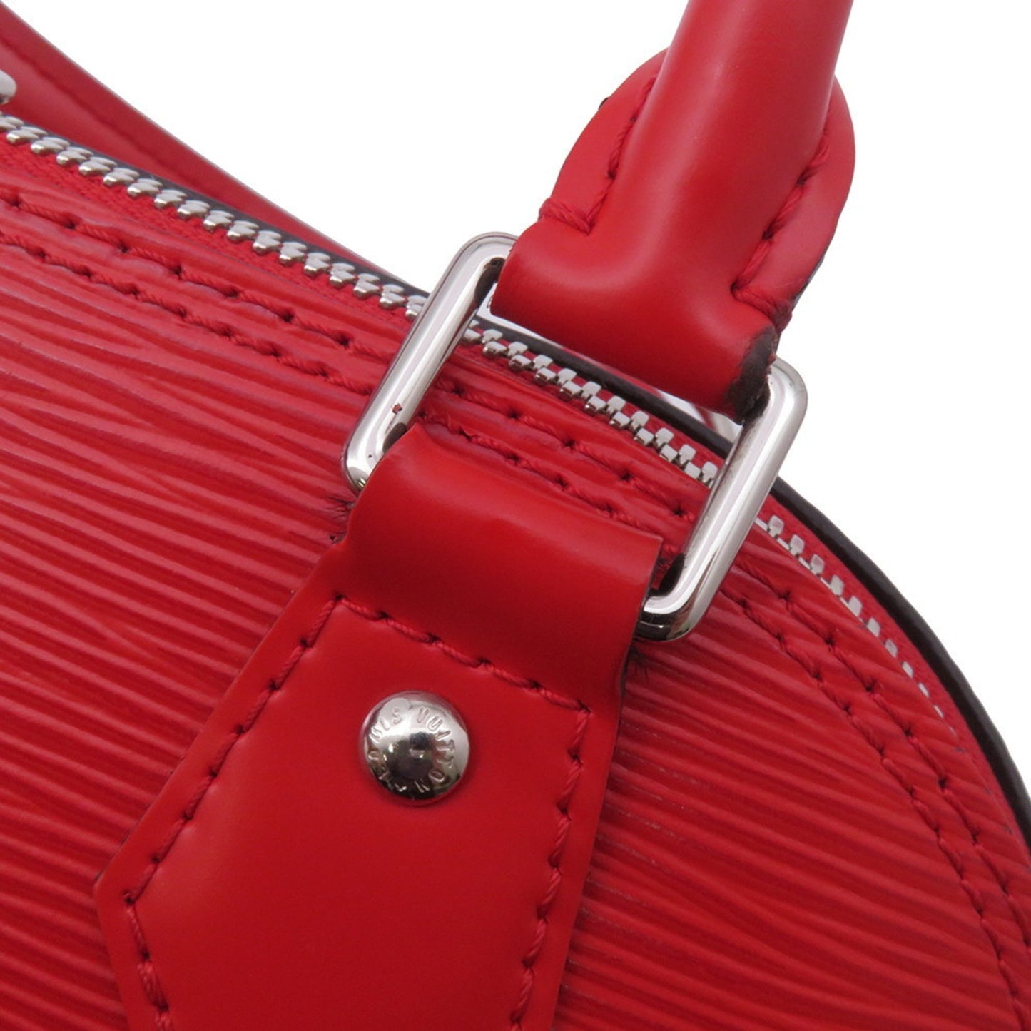 Louis Vuitton Alma BB, Red, Leather, handbag