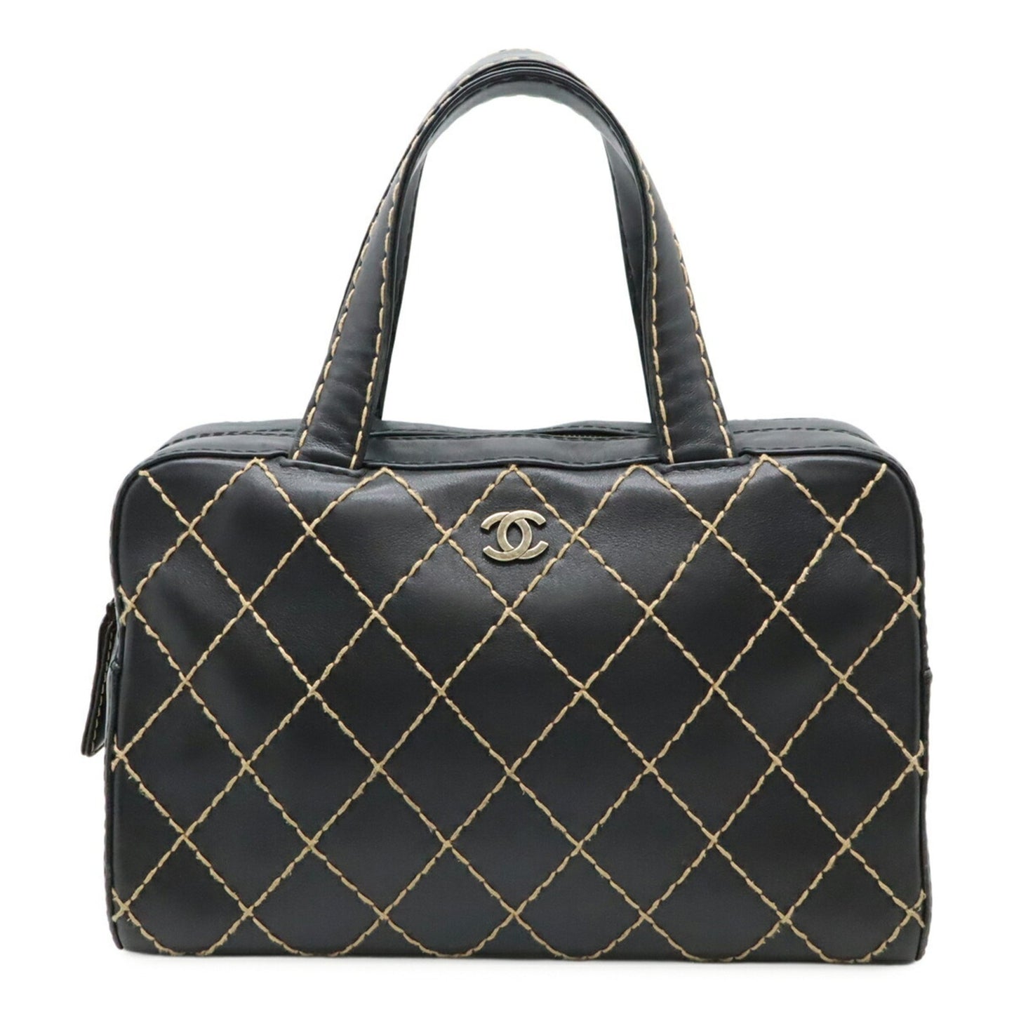 Chanel Wild stitch, Black, Leather, handbag