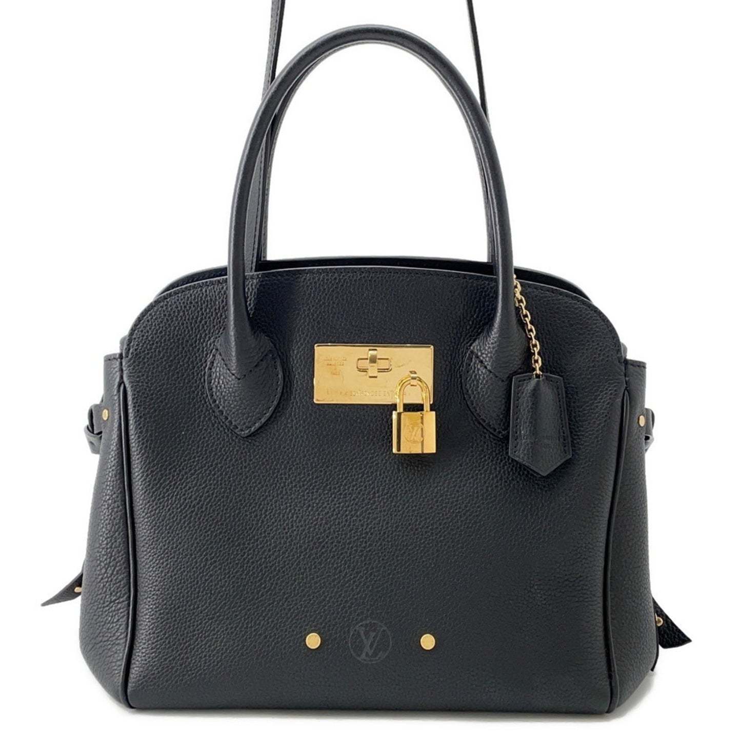 Louis Vuitton Milla, Black, Leather, handbag