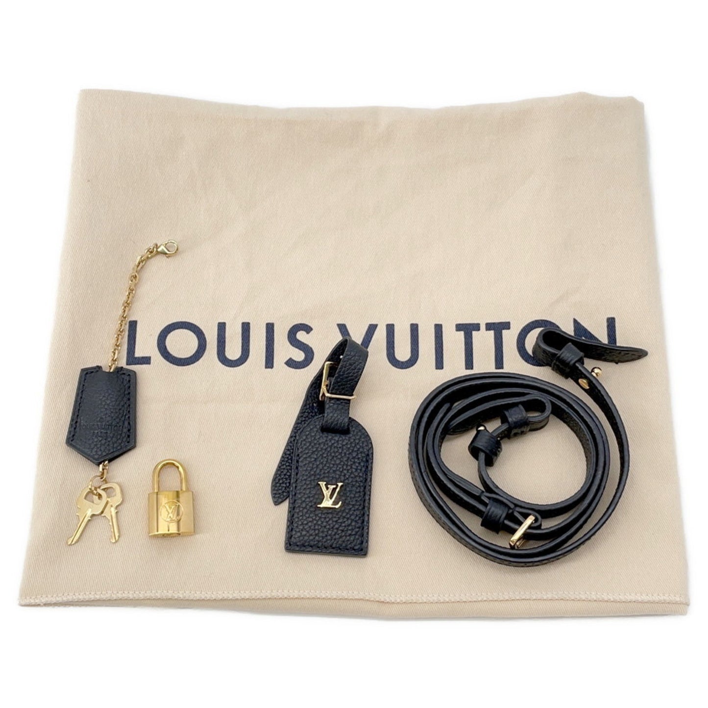 Louis Vuitton Milla, Black, Leather, handbag