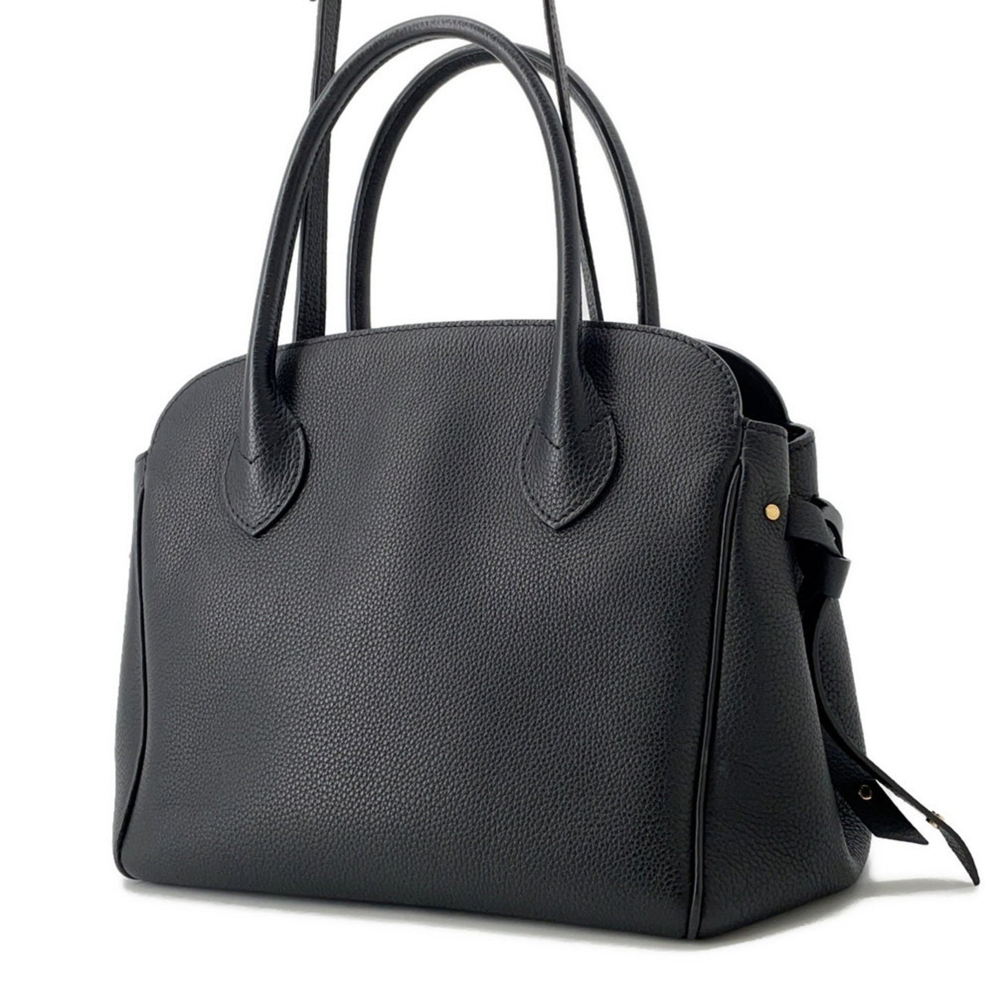 Louis Vuitton Milla, Black, Leather, handbag