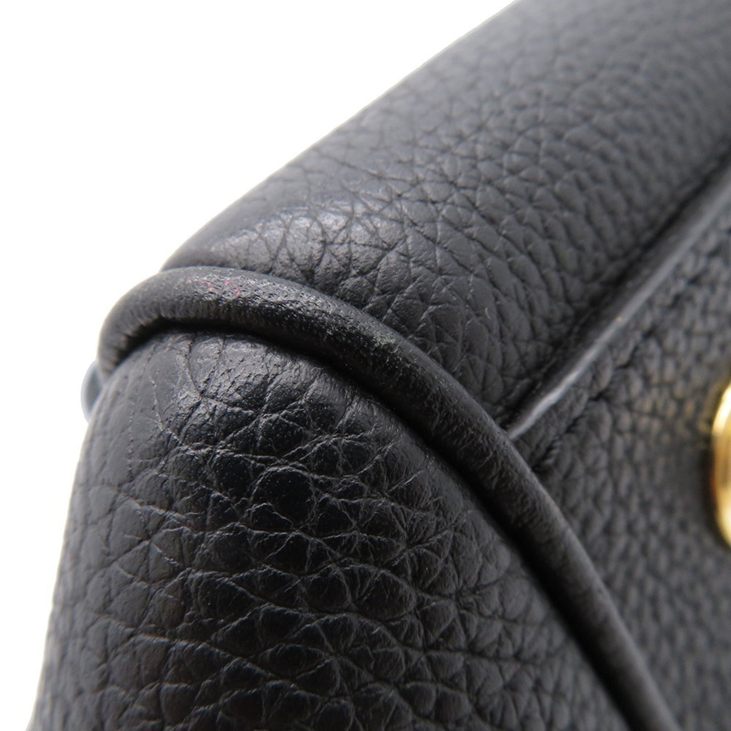 Louis Vuitton Milla, Black, Leather, handbag