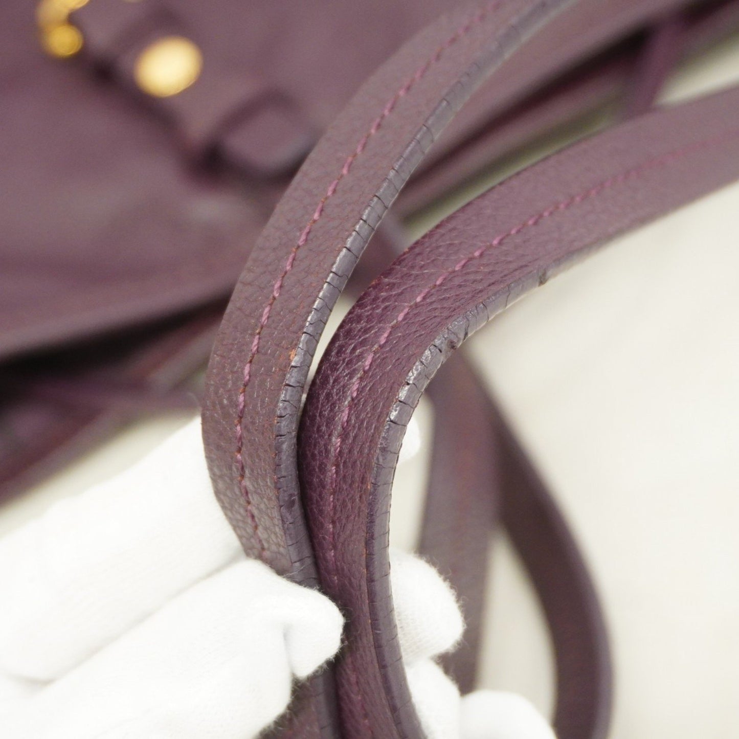 Louis Vuitton Citadine, Purple, Leather, tote
