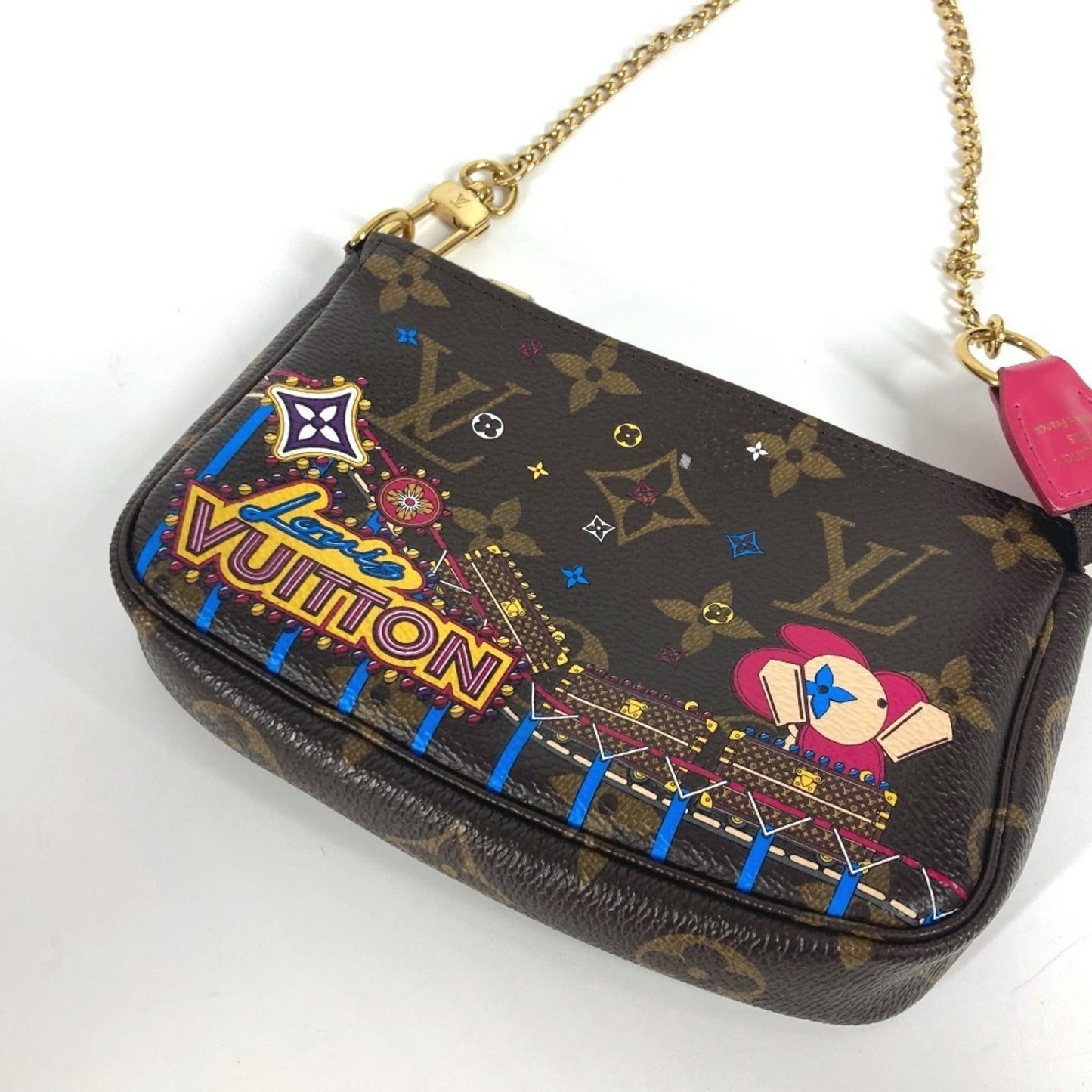 Louis Vuitton Mini Pochette Accessoires, Brown, Canvas, clutch