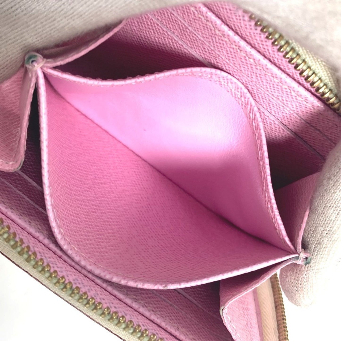 Louis Vuitton Zippy coin purse, White, Canvas, wallet