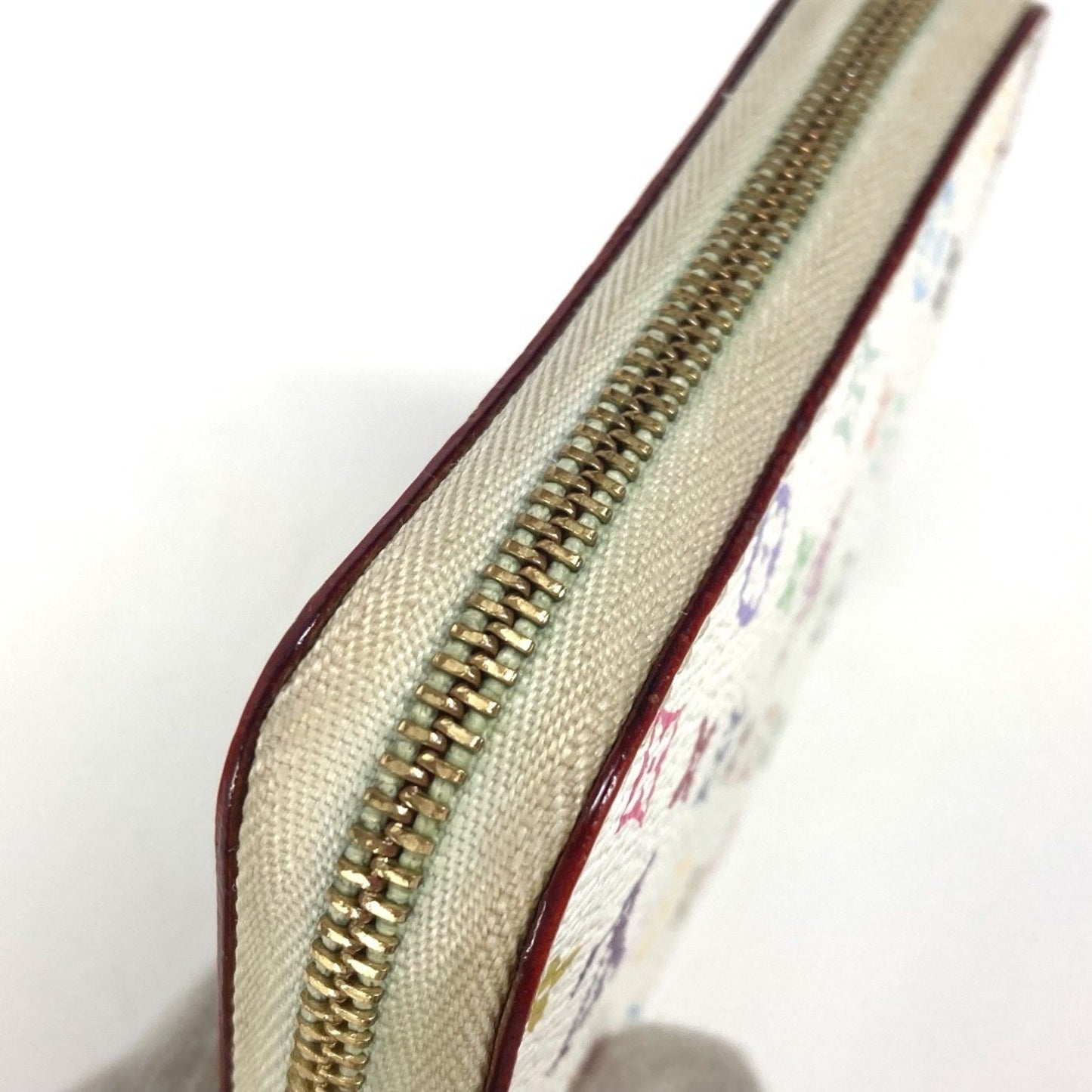 Louis Vuitton Zippy coin purse, White, Canvas, wallet