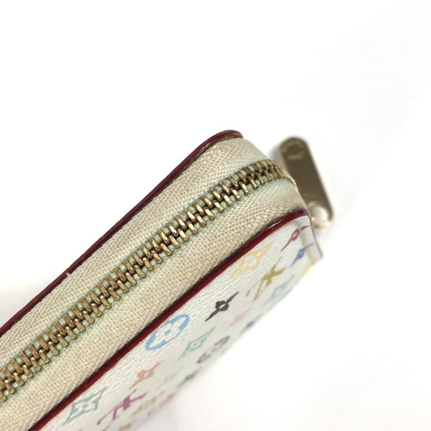 Louis Vuitton Zippy coin purse, White, Canvas, wallet