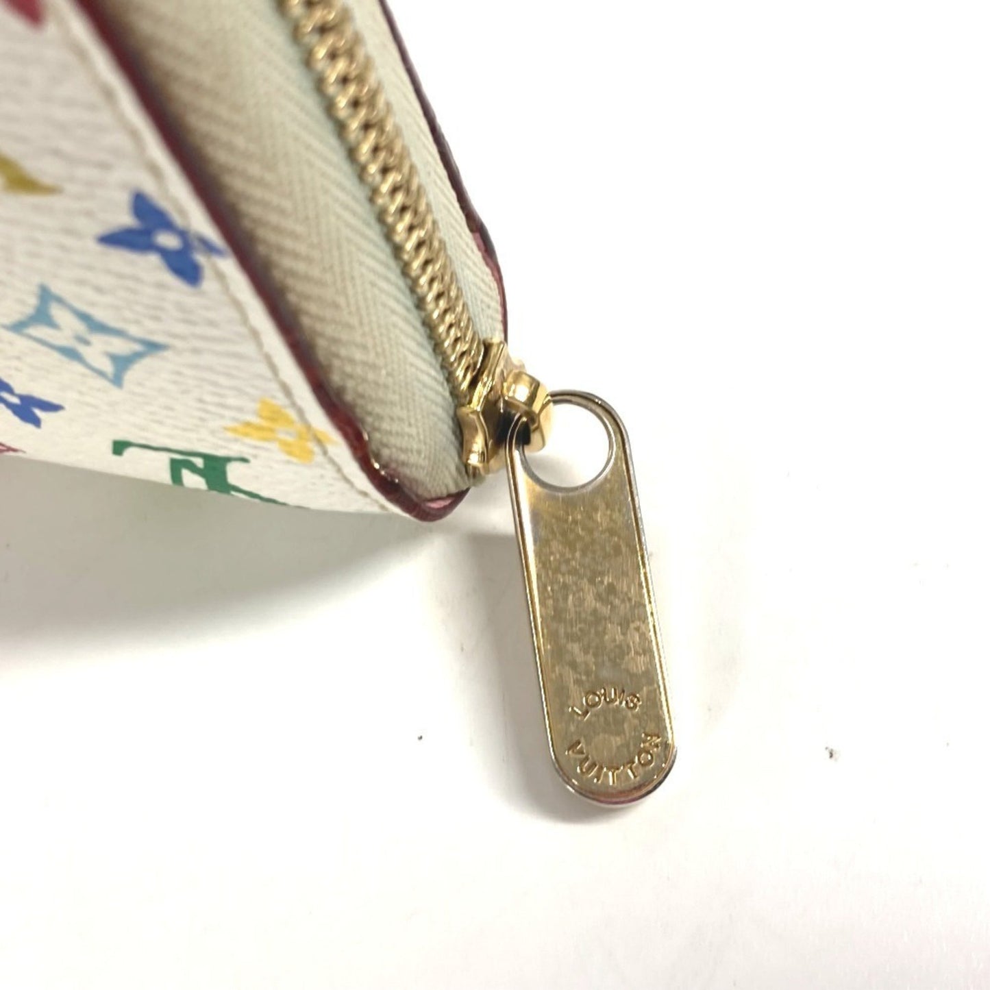 Louis Vuitton Zippy coin purse, White, Canvas, wallet