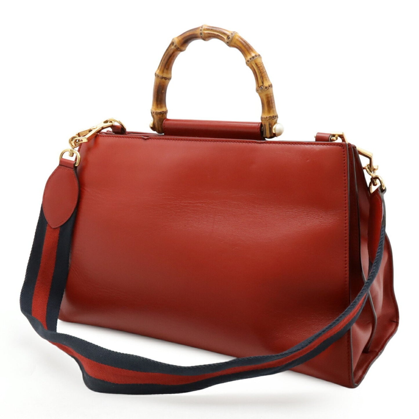Gucci Nymphaea, Red, Leather, handbag