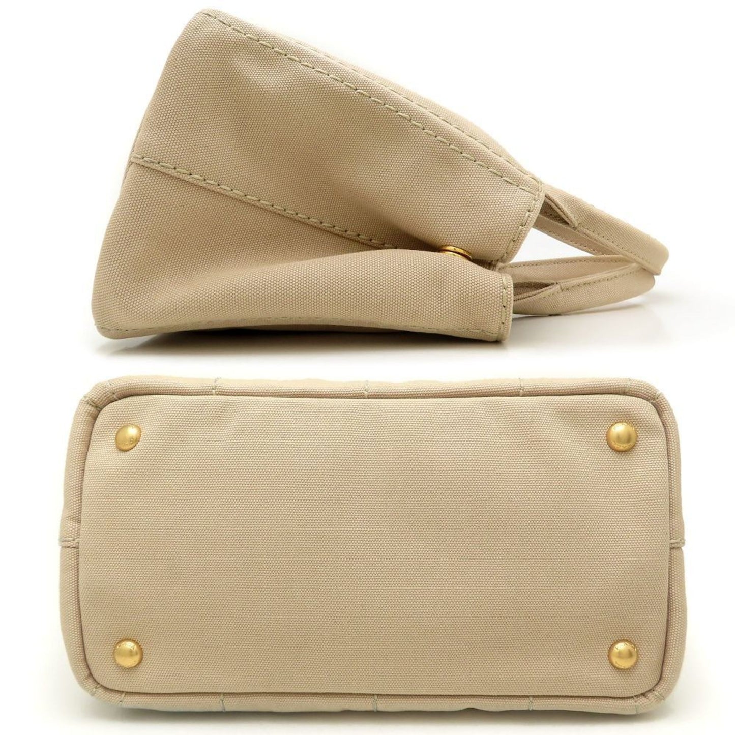 Prada Canapa, Beige, Canvas, handbag