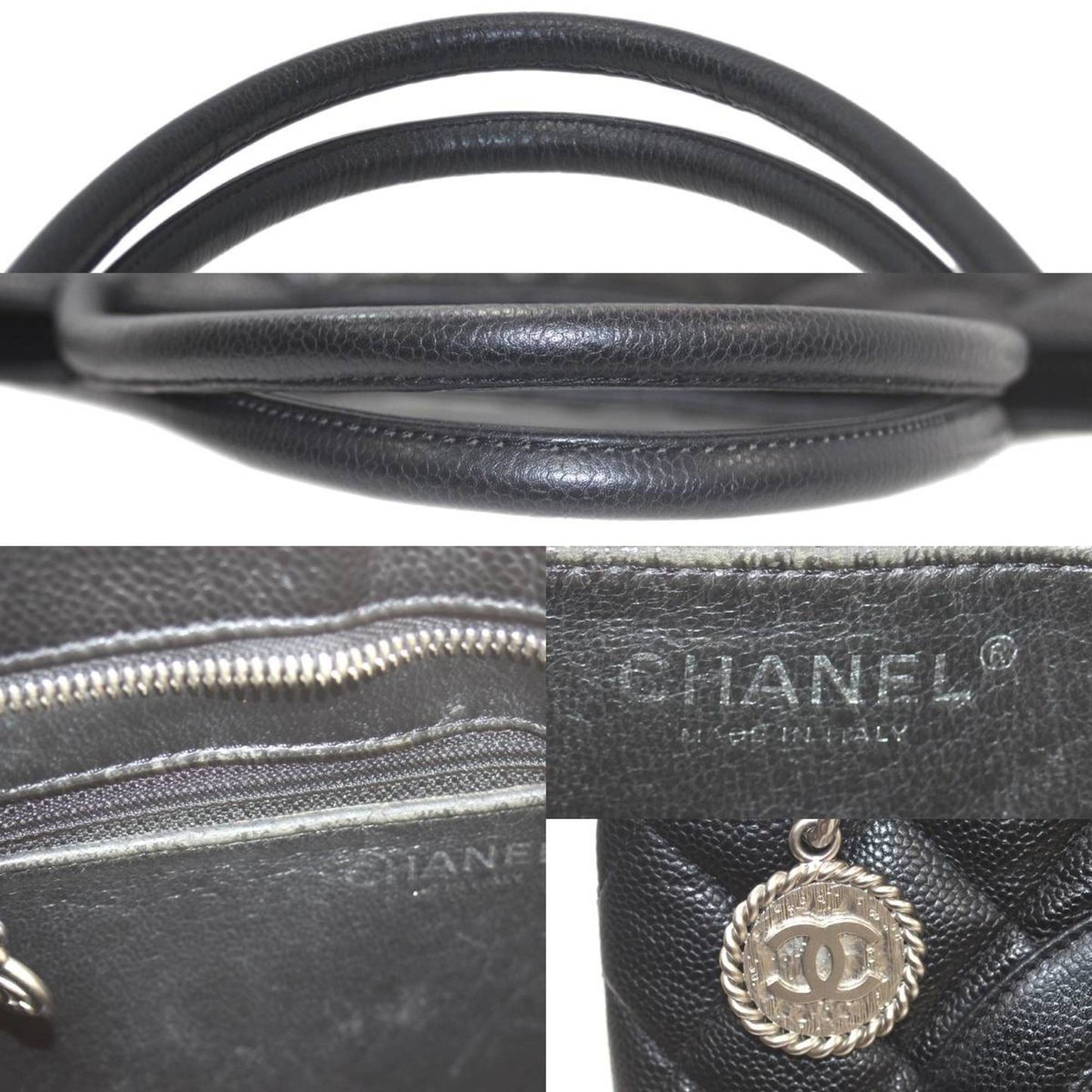 Chanel Medaillon, Black, Leather, tote