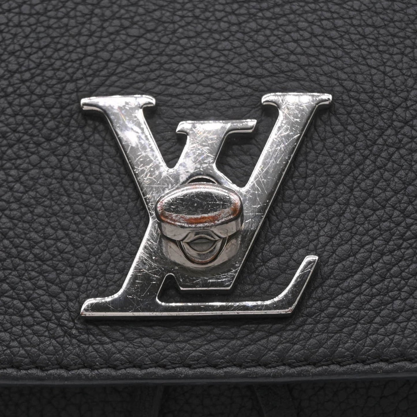 Louis Vuitton Lockme, Black, Leather, backpack