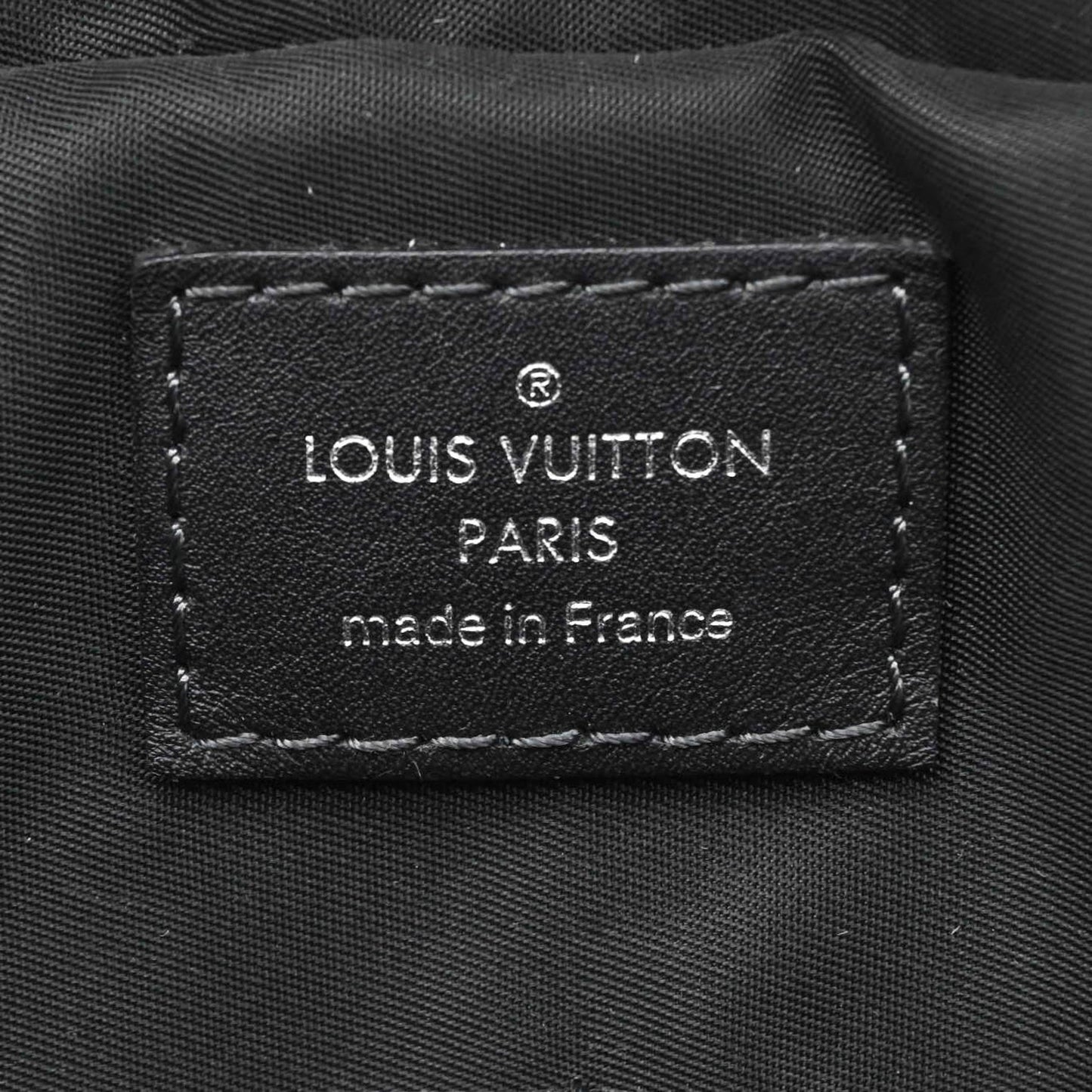 Louis Vuitton V Line Cross, Black, Leather, clutch