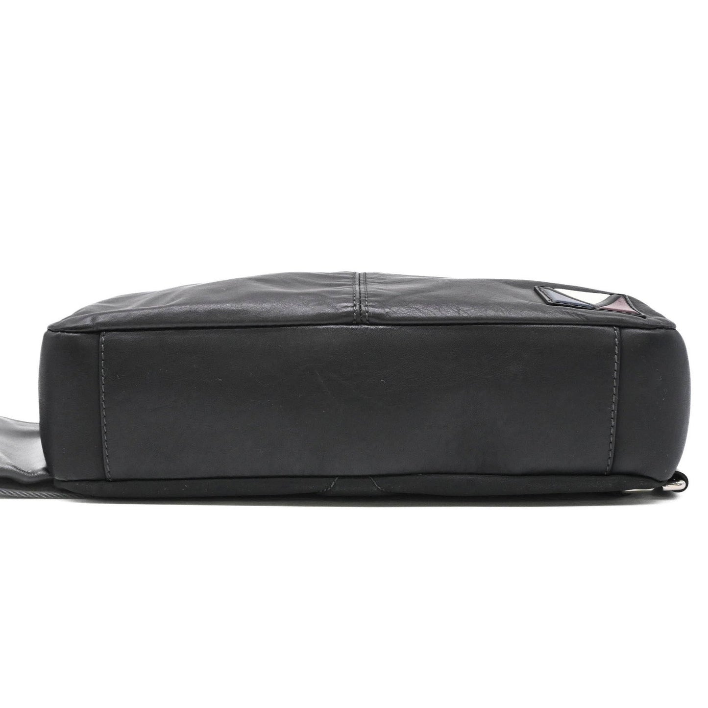 Louis Vuitton V Line Cross, Black, Leather, clutch