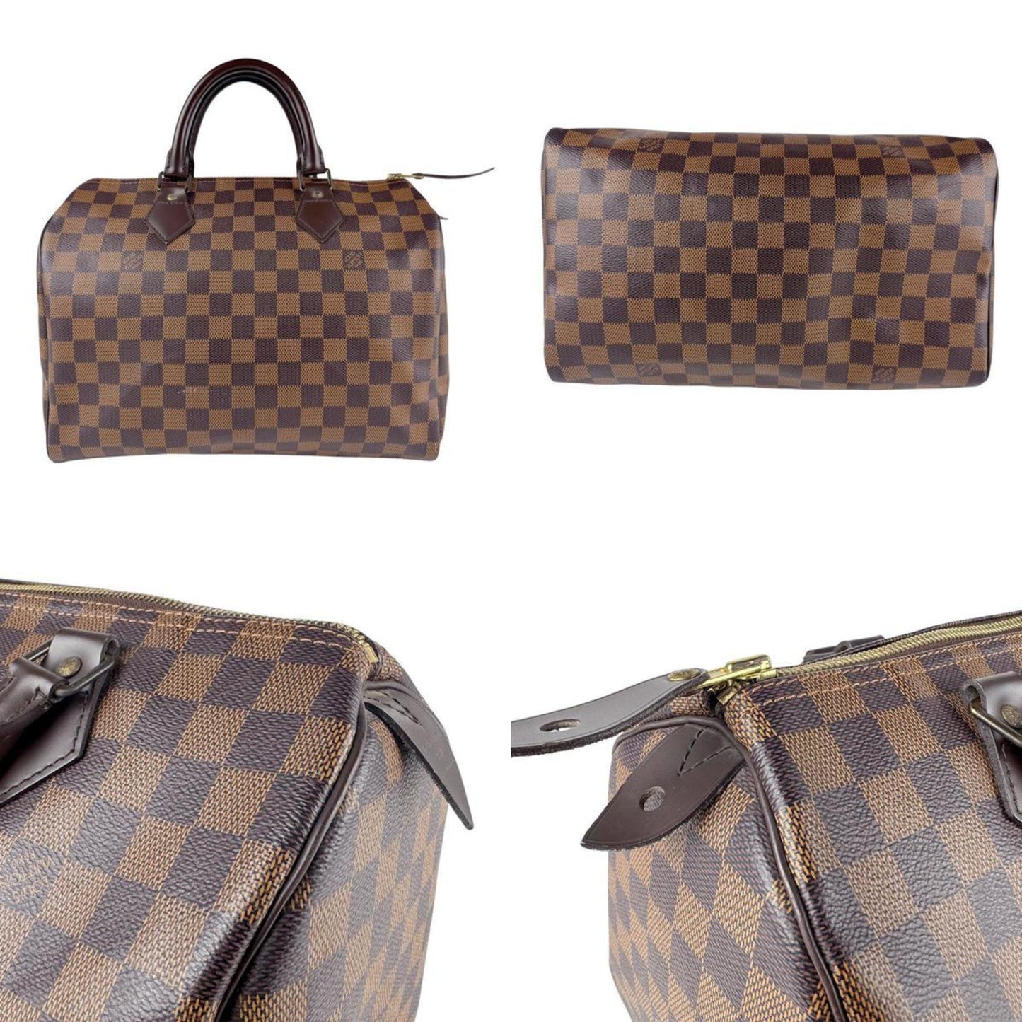 Louis Vuitton Speedy 30, Brown, Canvas, handbag