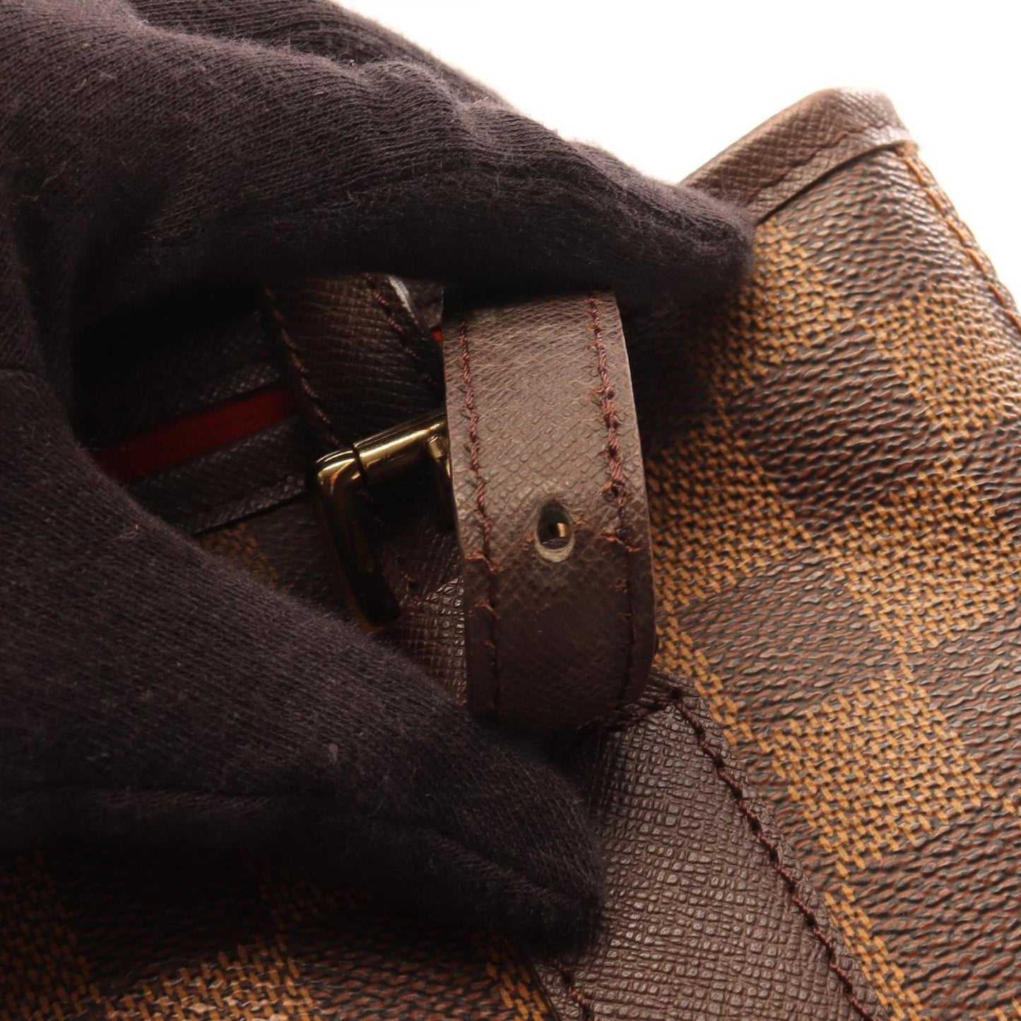 Louis Vuitton Bucket, Brown, "CANVAS, LEATHER", tote