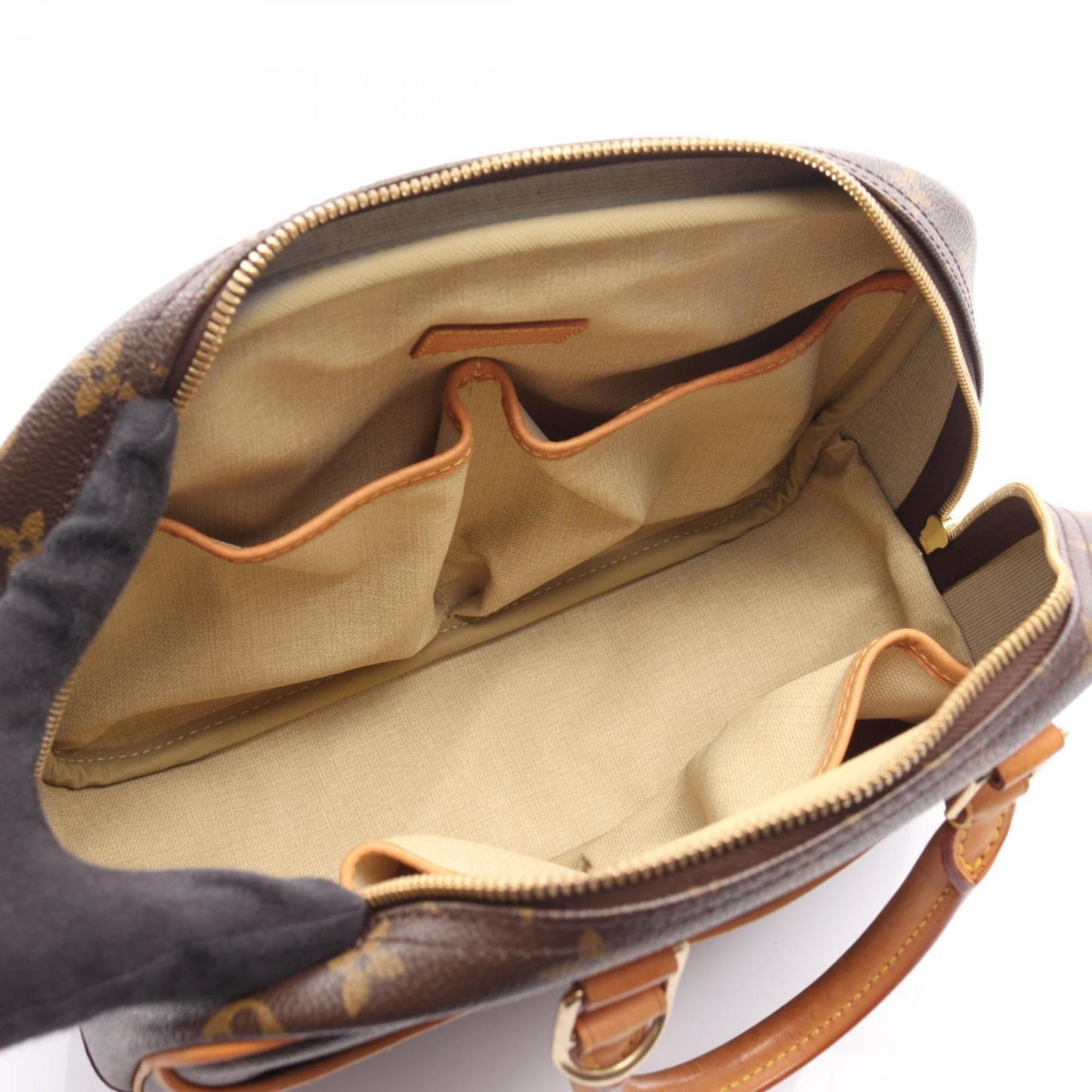 Louis Vuitton Trouville, Brown, Leather, handbag