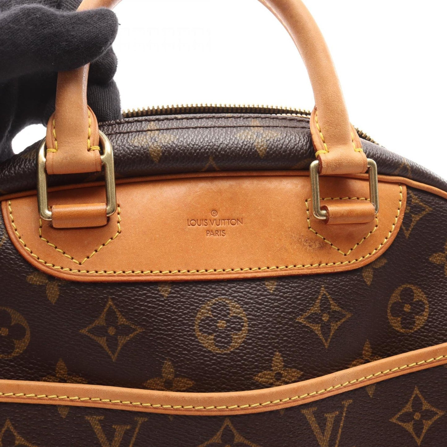 Louis Vuitton Trouville, Brown, Leather, handbag