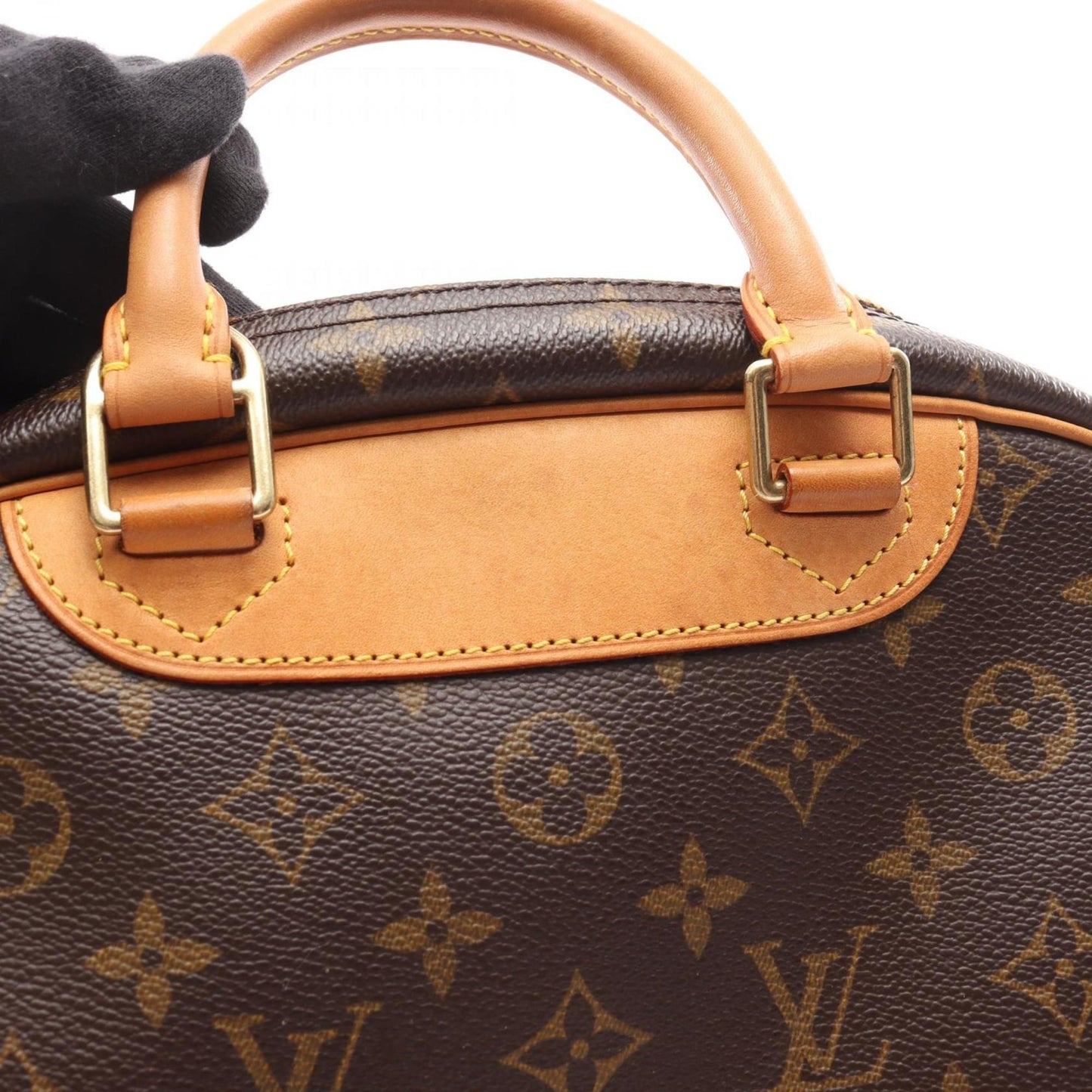 Louis Vuitton Trouville, Brown, Leather, handbag