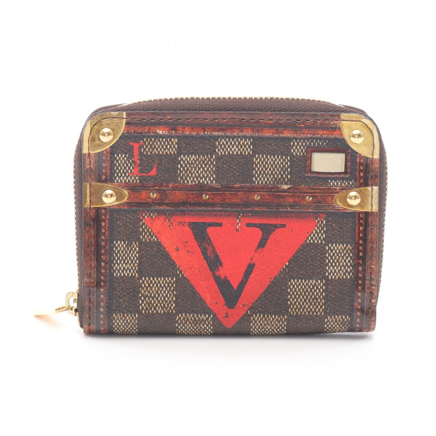 Louis Vuitton Zippy coin purse, Brown, Canvas, wallet