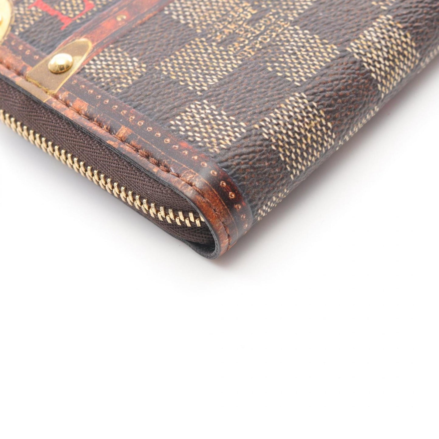 Louis Vuitton Zippy coin purse, Brown, Canvas, wallet