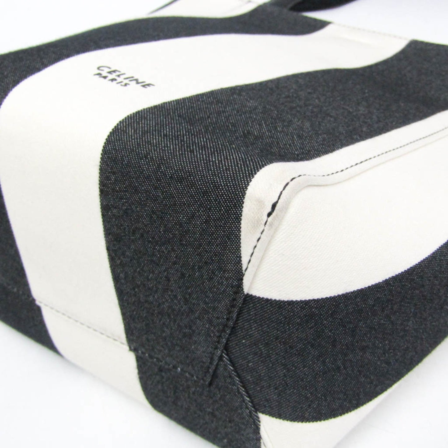 Céline Seau Sangle, White, Canvas, shoulder