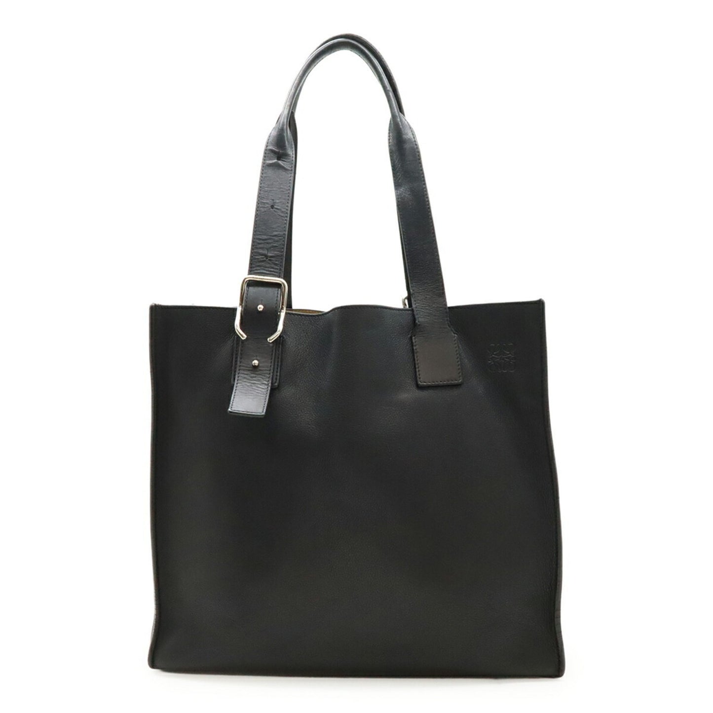 Loewe Buckle, Black, Leather, shoulder