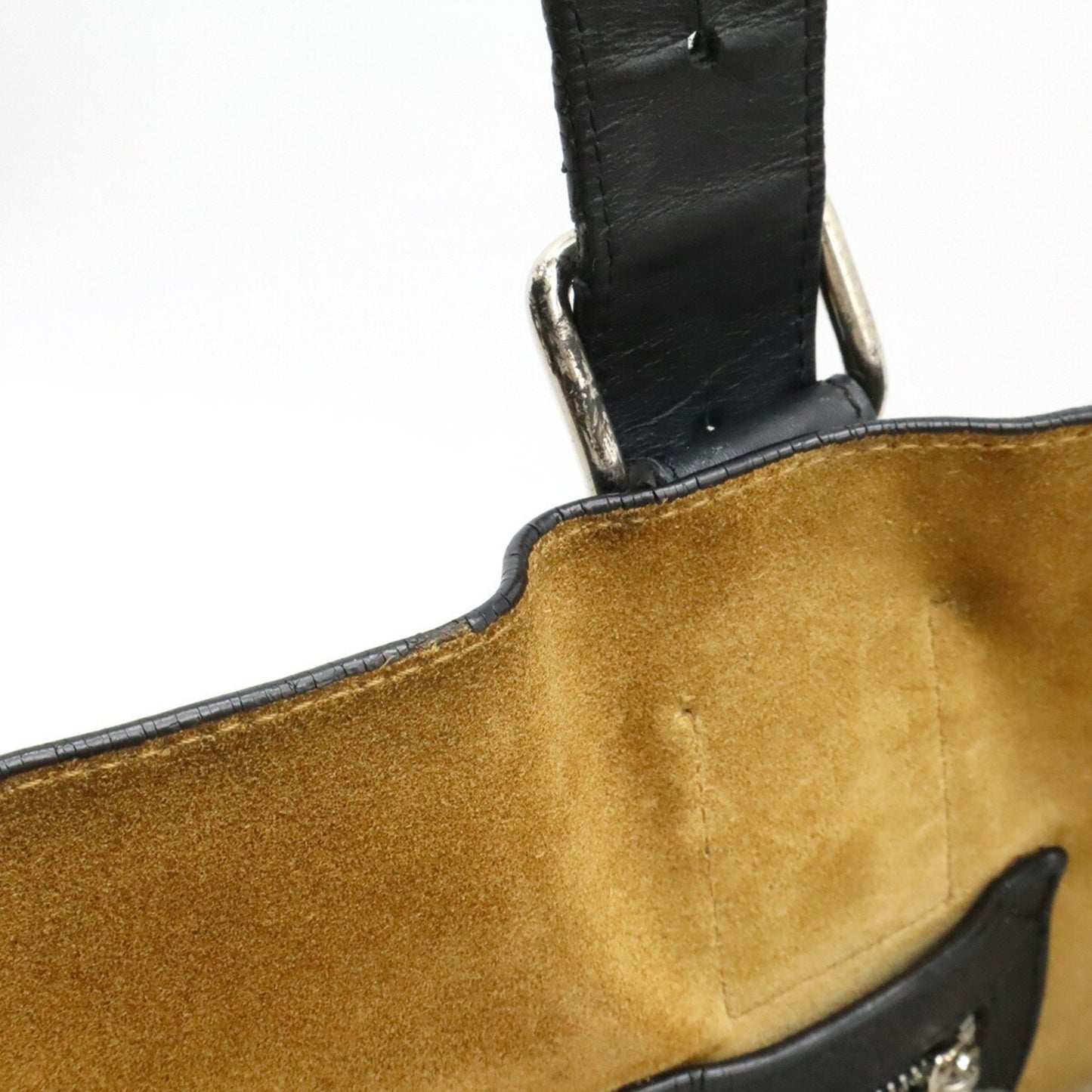 Loewe Buckle, Black, Leather, shoulder