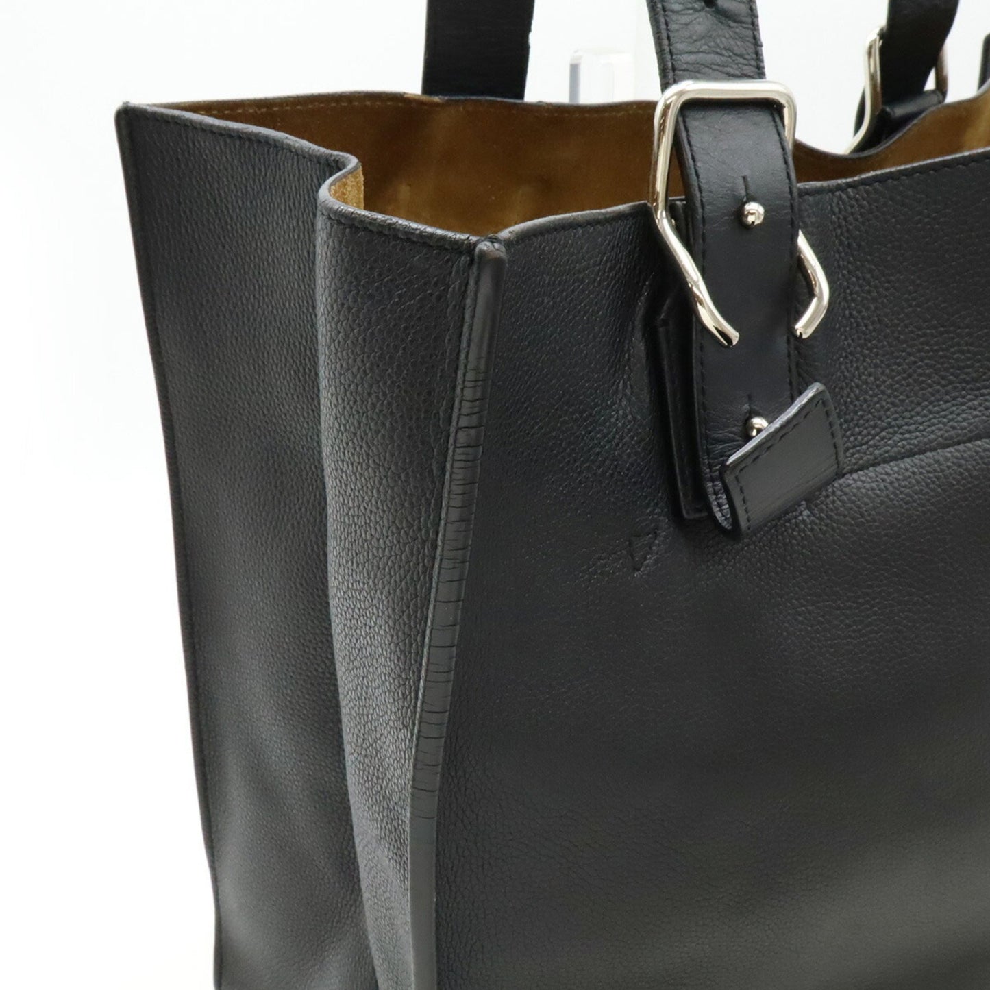 Loewe Buckle, Black, Leather, shoulder