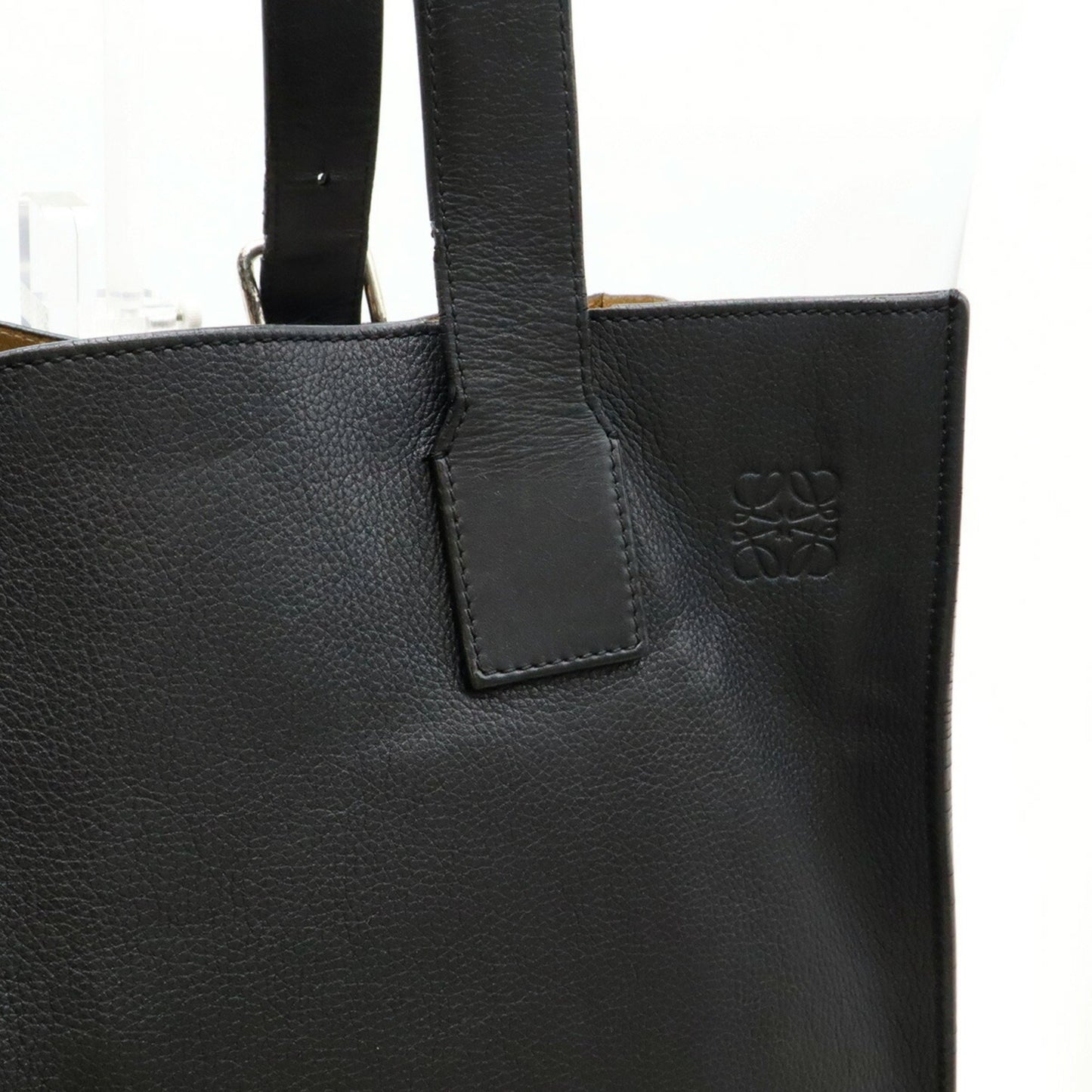 Loewe Buckle, Black, Leather, shoulder