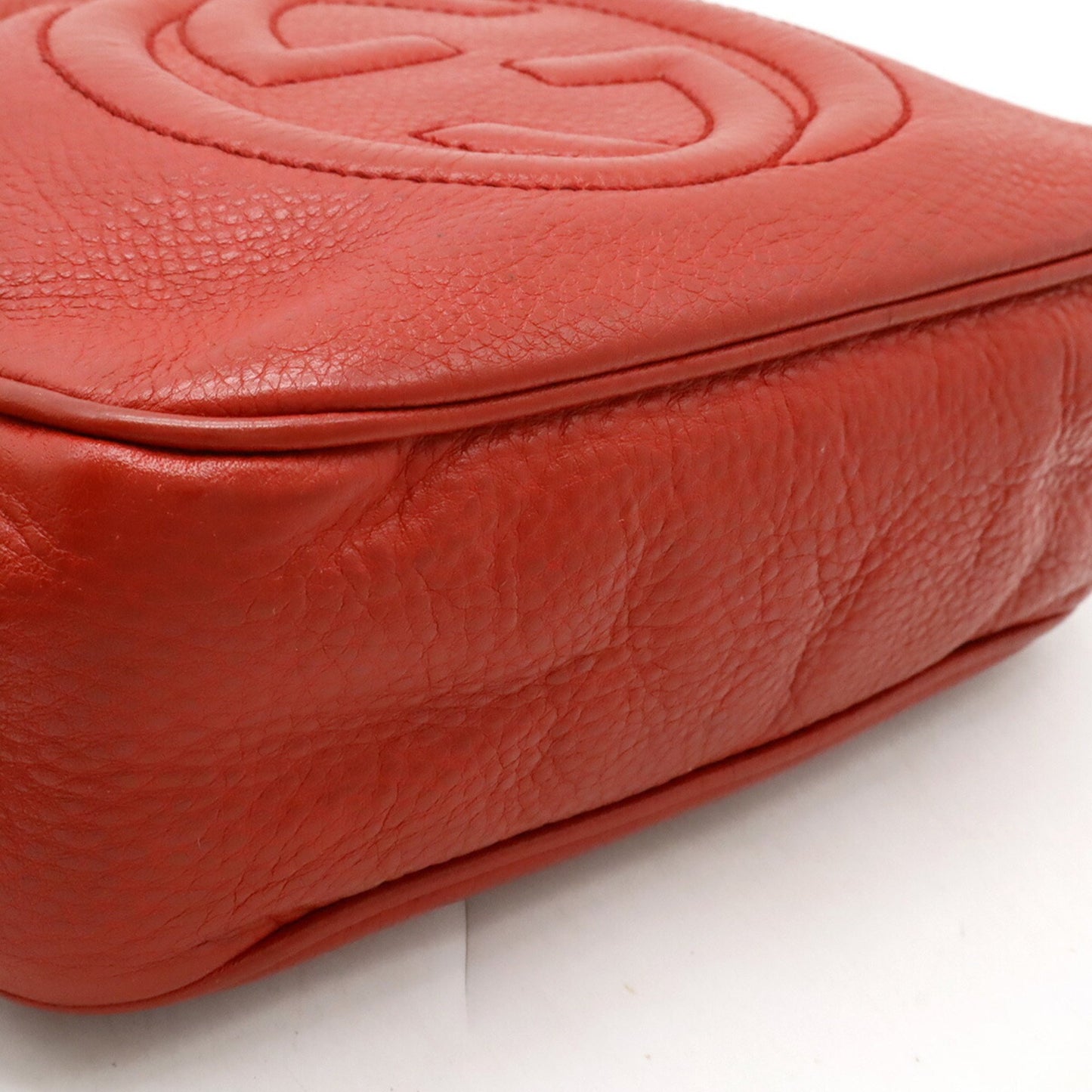 Gucci Soho, Red, Leather, shoulder
