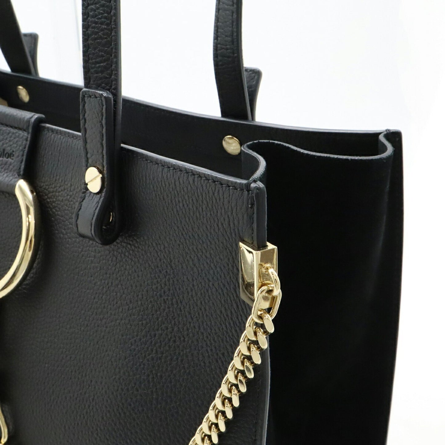 Chloé Faye, Black, Leather, shoulder