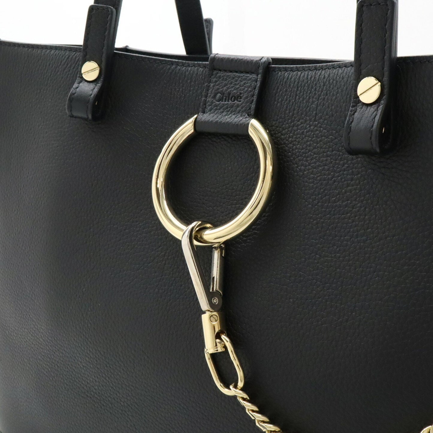 Chloé Faye, Black, Leather, shoulder